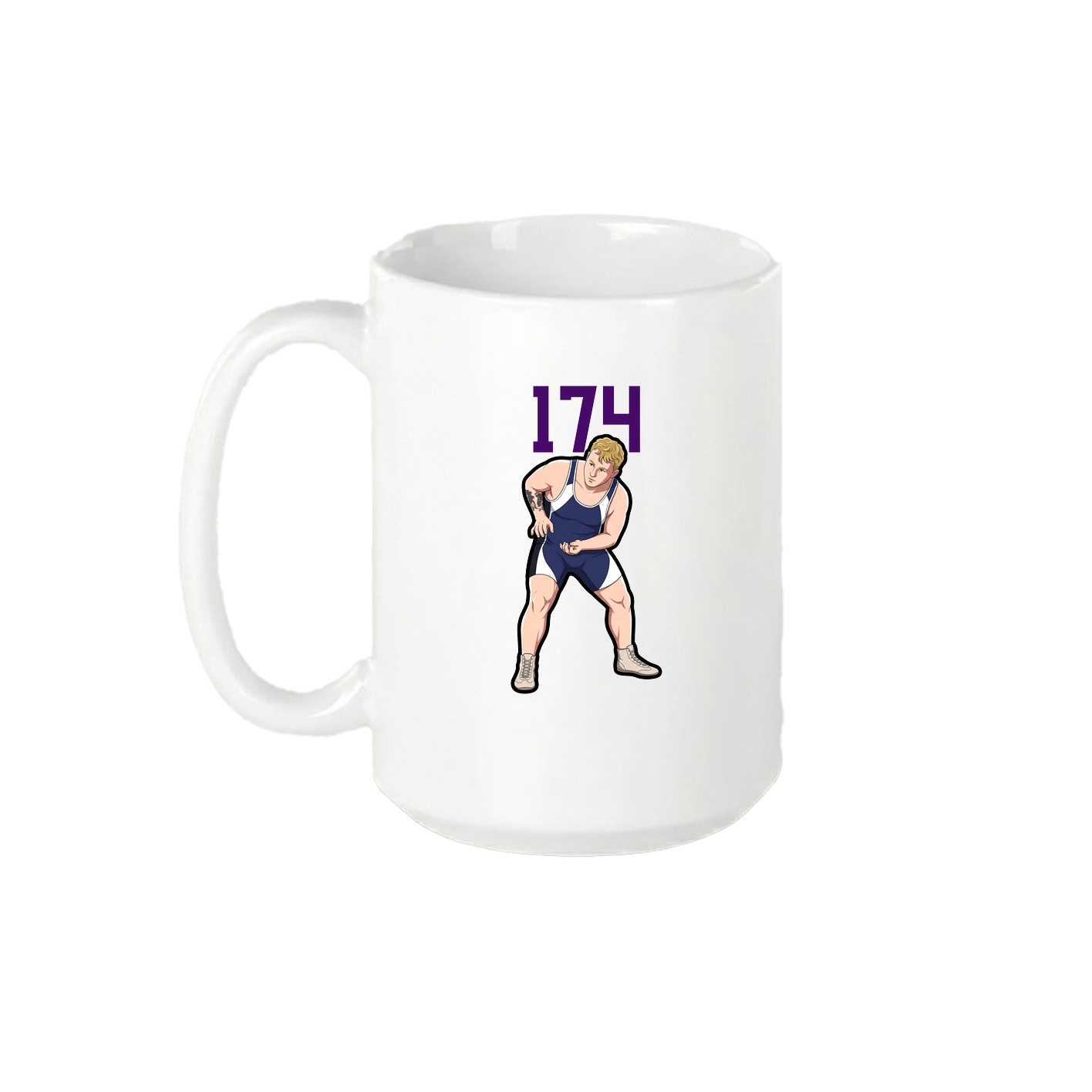 15oz Coffee Mug — Number Top in White