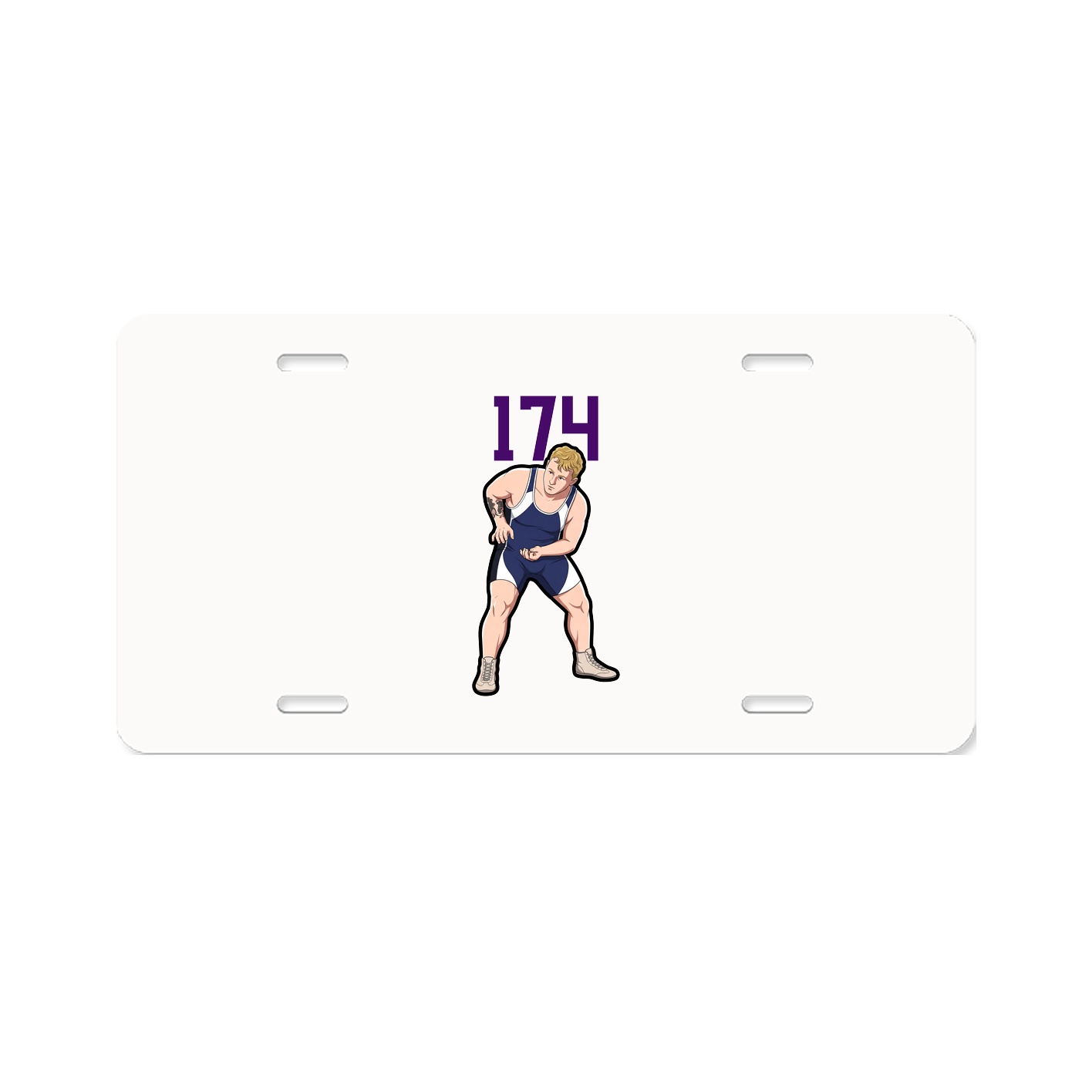 License Plate — Number Top in Classic