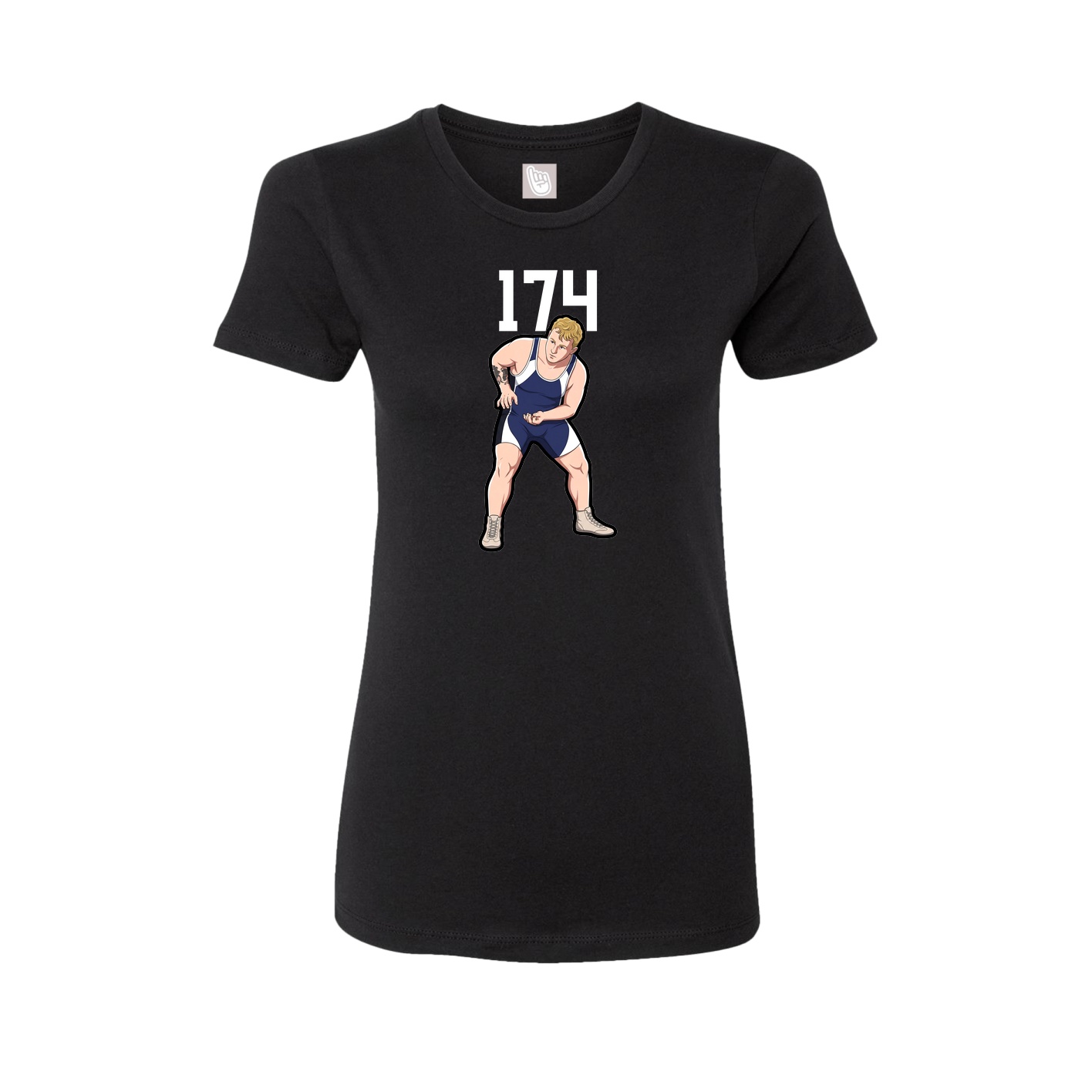 Womens Tee — Number Top in Black