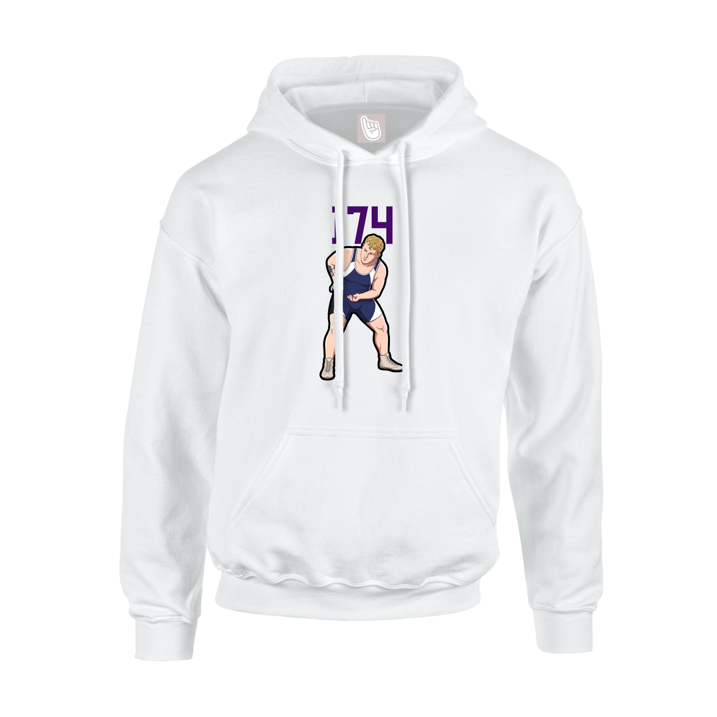 Youth Hoodie — Number Top in White