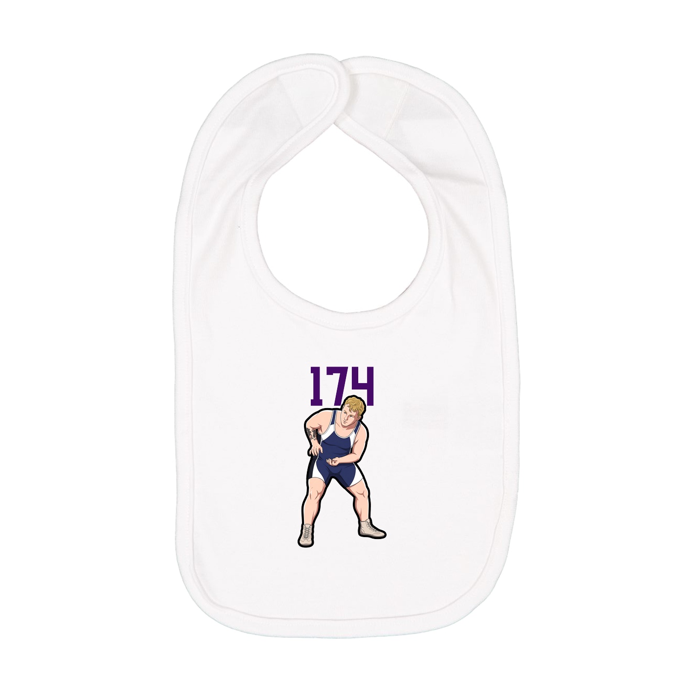 Infant Bib — Number Top in White