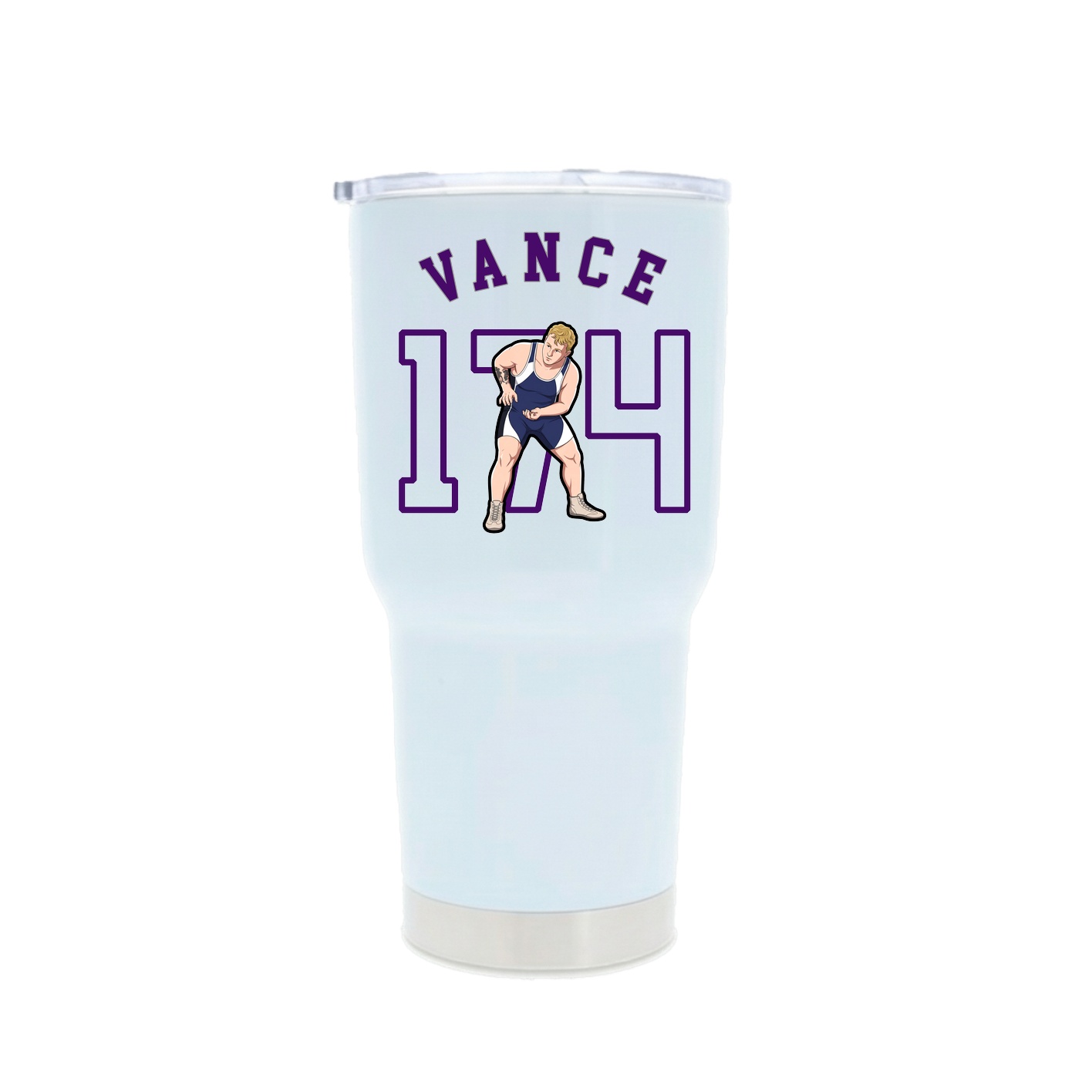 30oz Stainless Steel Tumbler — Shirsey Arch in White