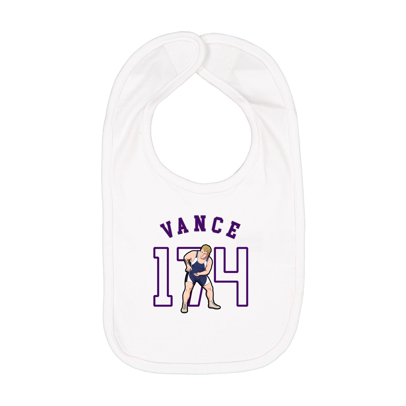 Infant Bib — Shirsey Arch in White