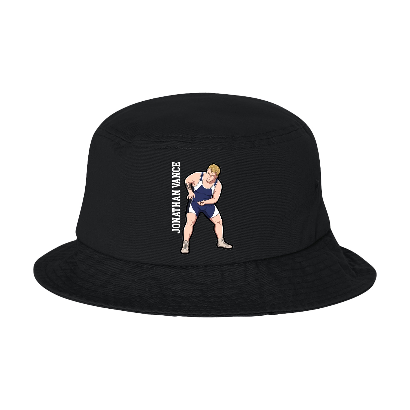 Bucket Cap — Name Vertical in Black