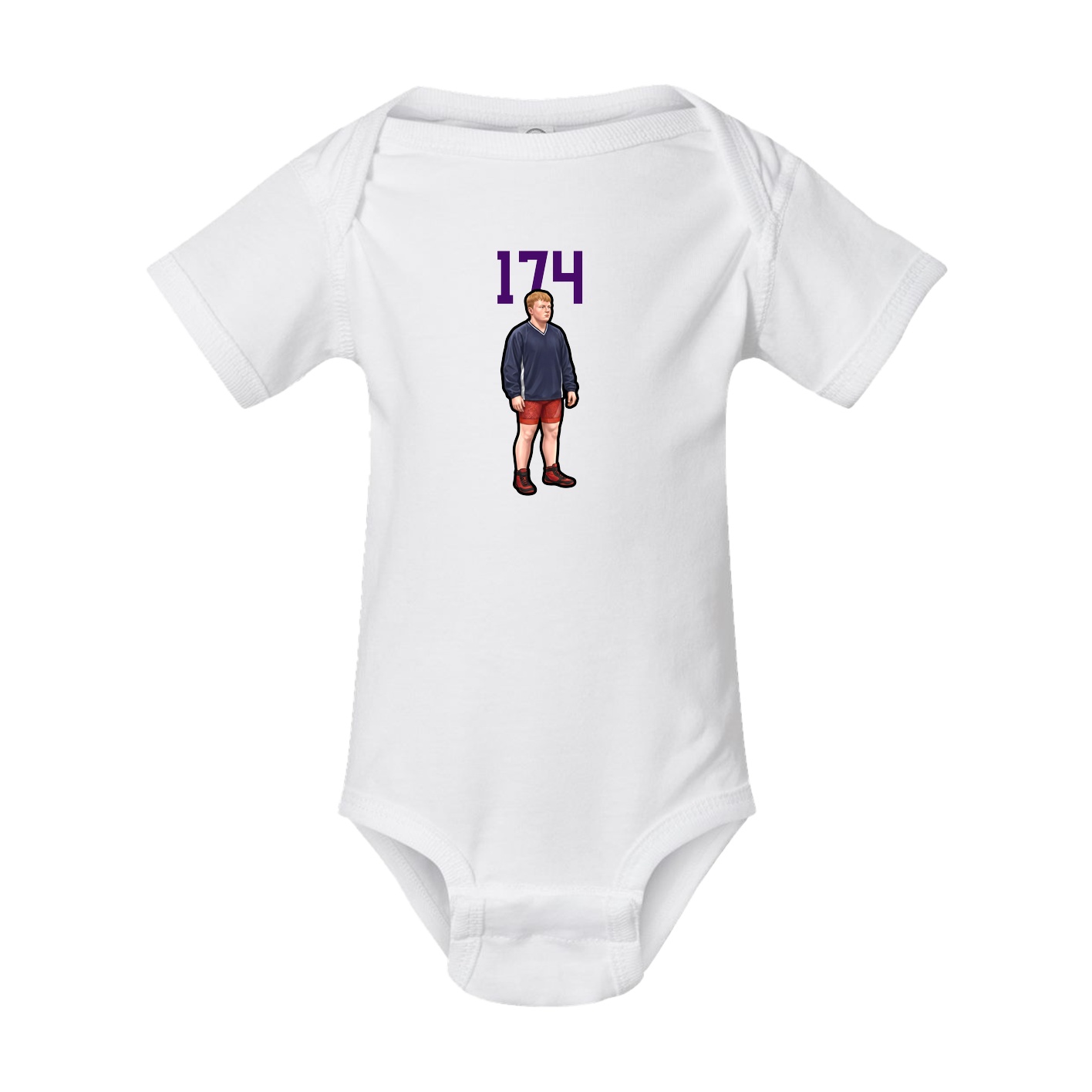 Baby Onesie — Number Top in White