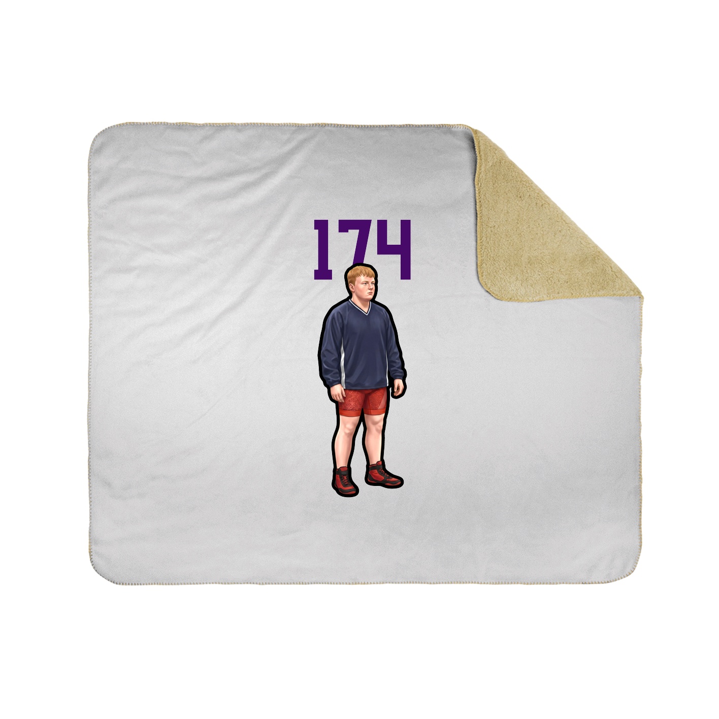 Throw Blanket — Number Top in White