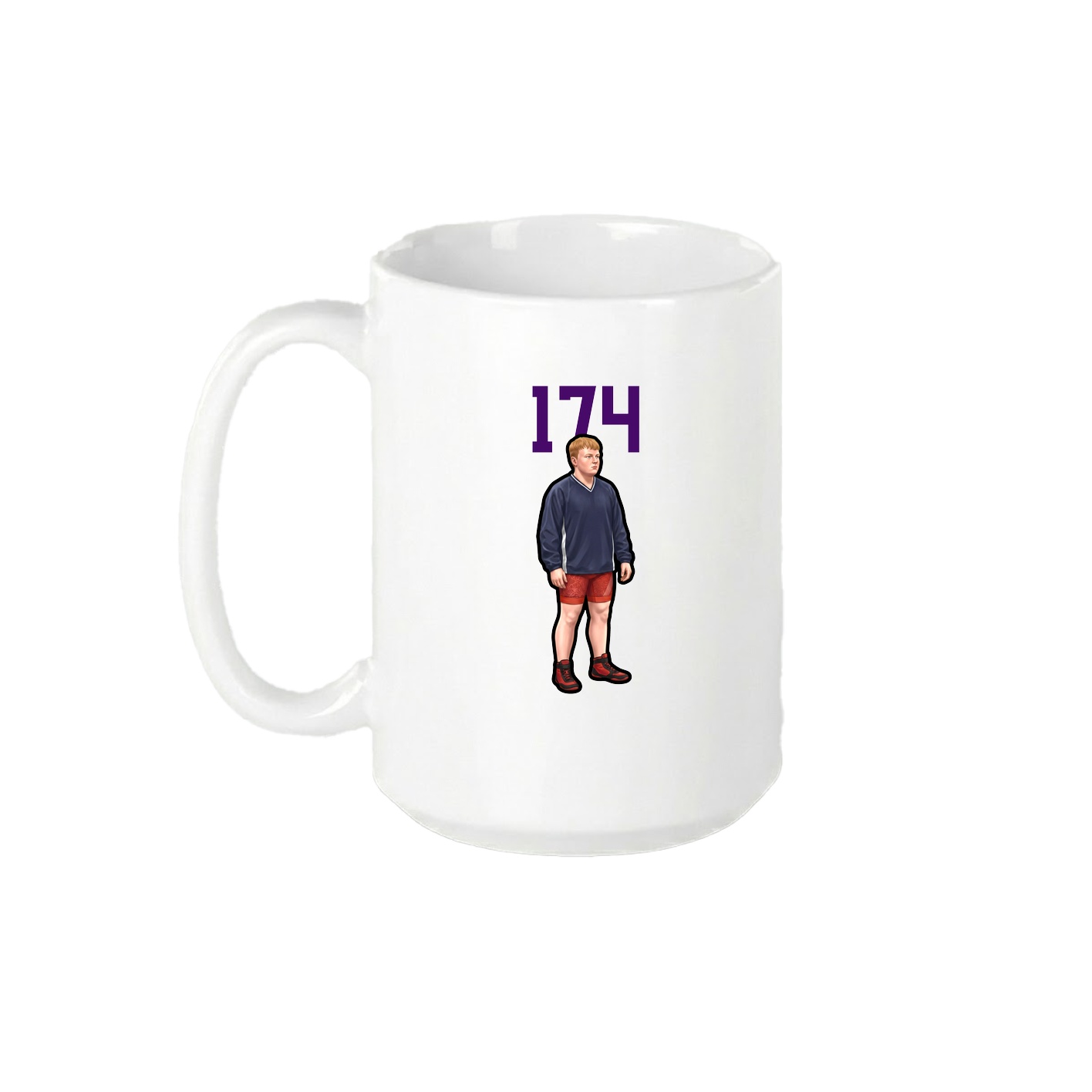 15oz Coffee Mug — Number Top in White