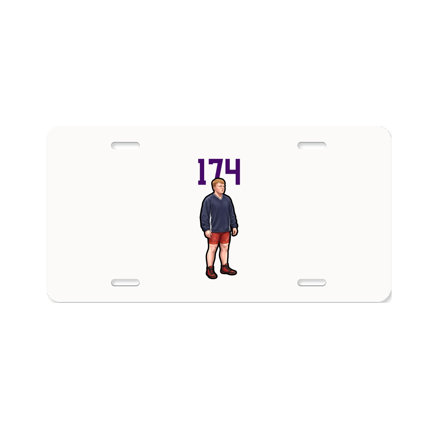 License Plate — Number Top in Classic
