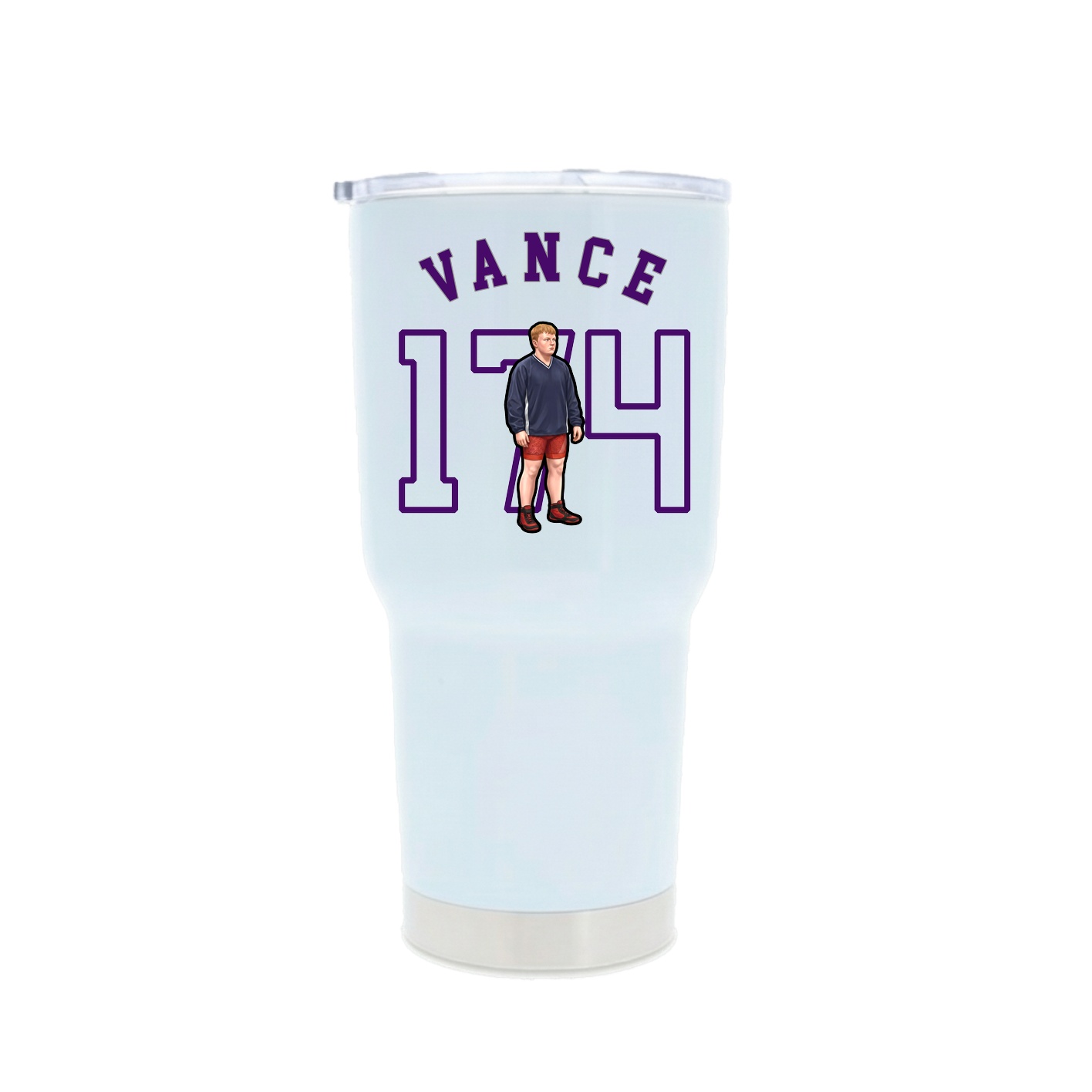 30oz Stainless Steel Tumbler — Shirsey Arch in White