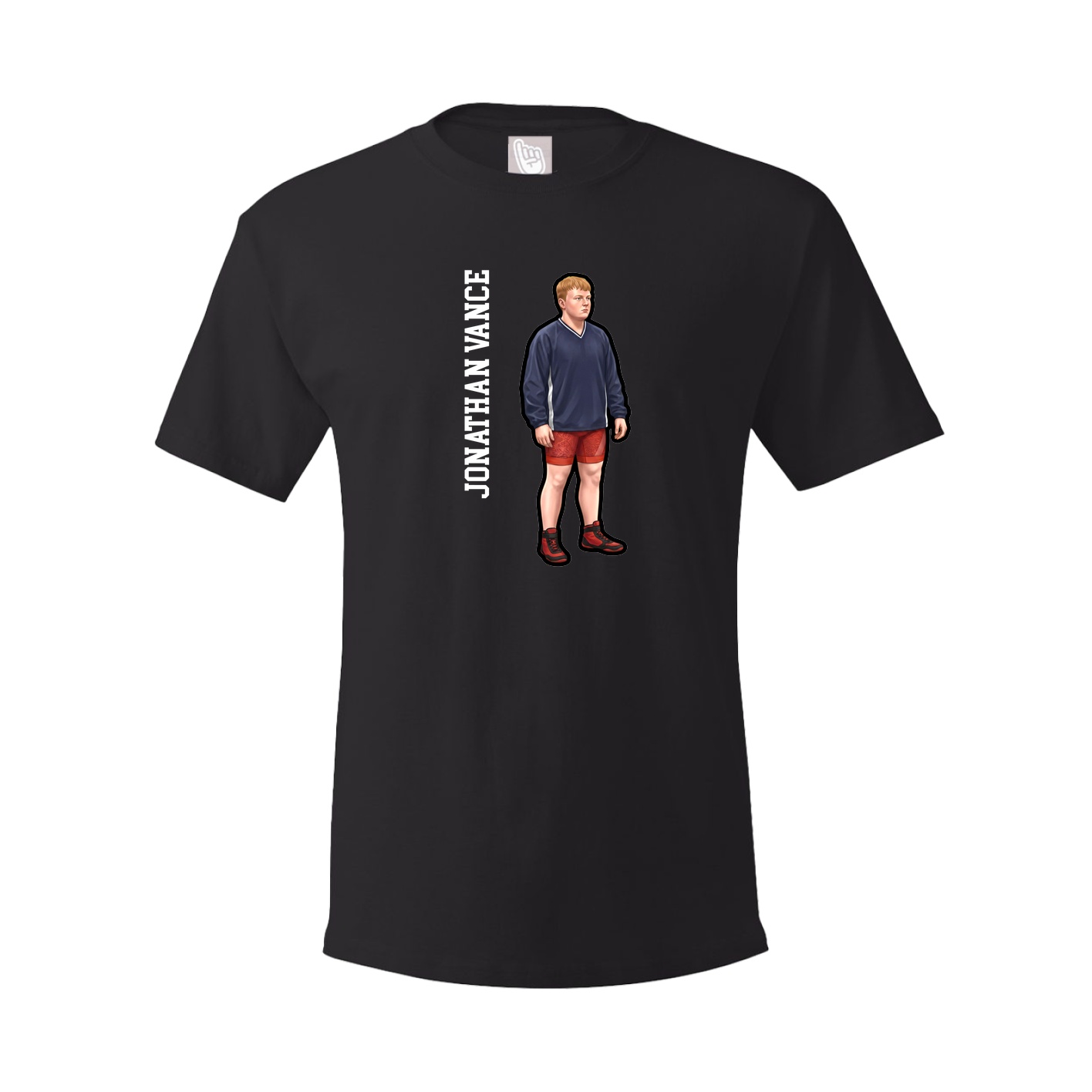 Tee — Name Vertical in Black