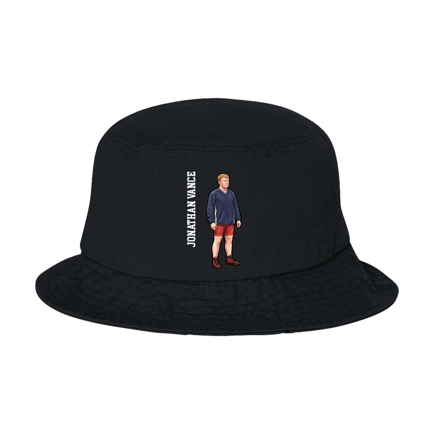 Bucket Cap — Name Vertical in Black