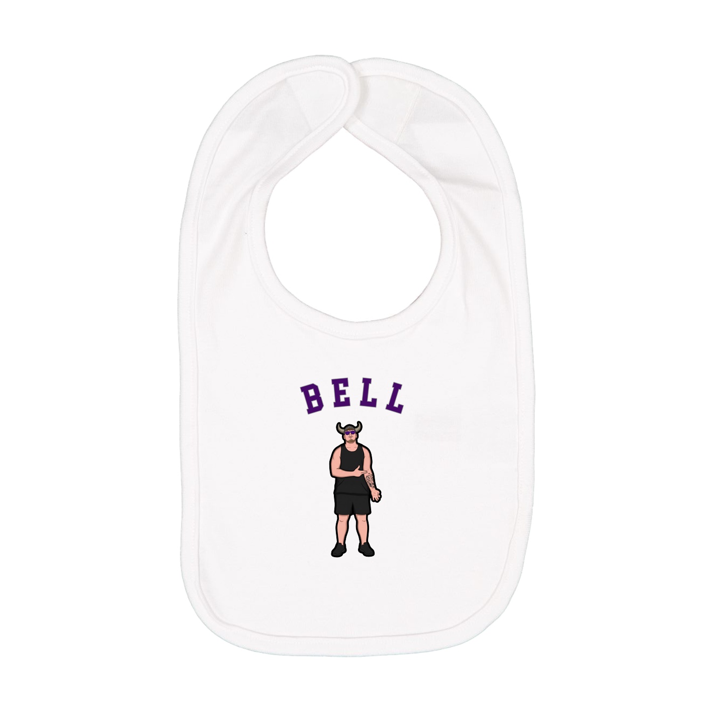 Infant Bib — Shirsey Arch in White
