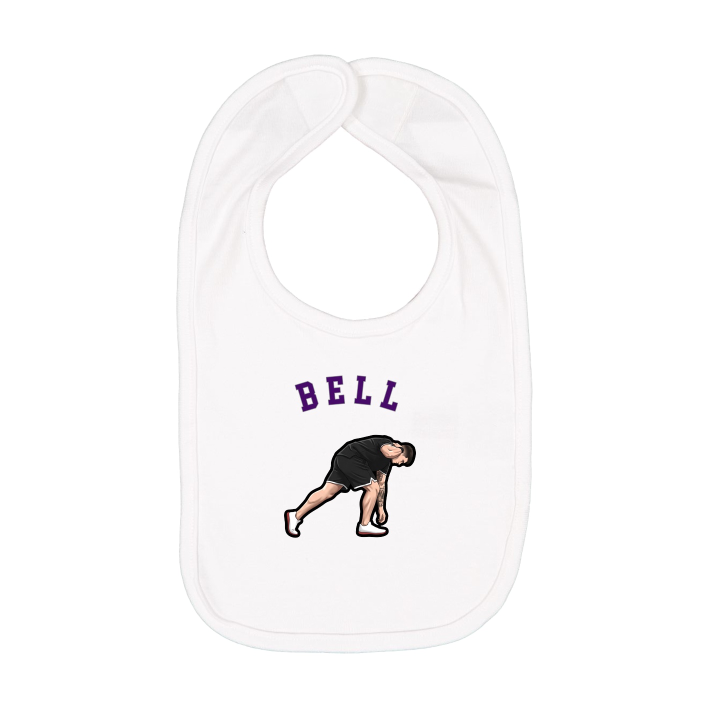 Infant Bib — Shirsey Arch in White