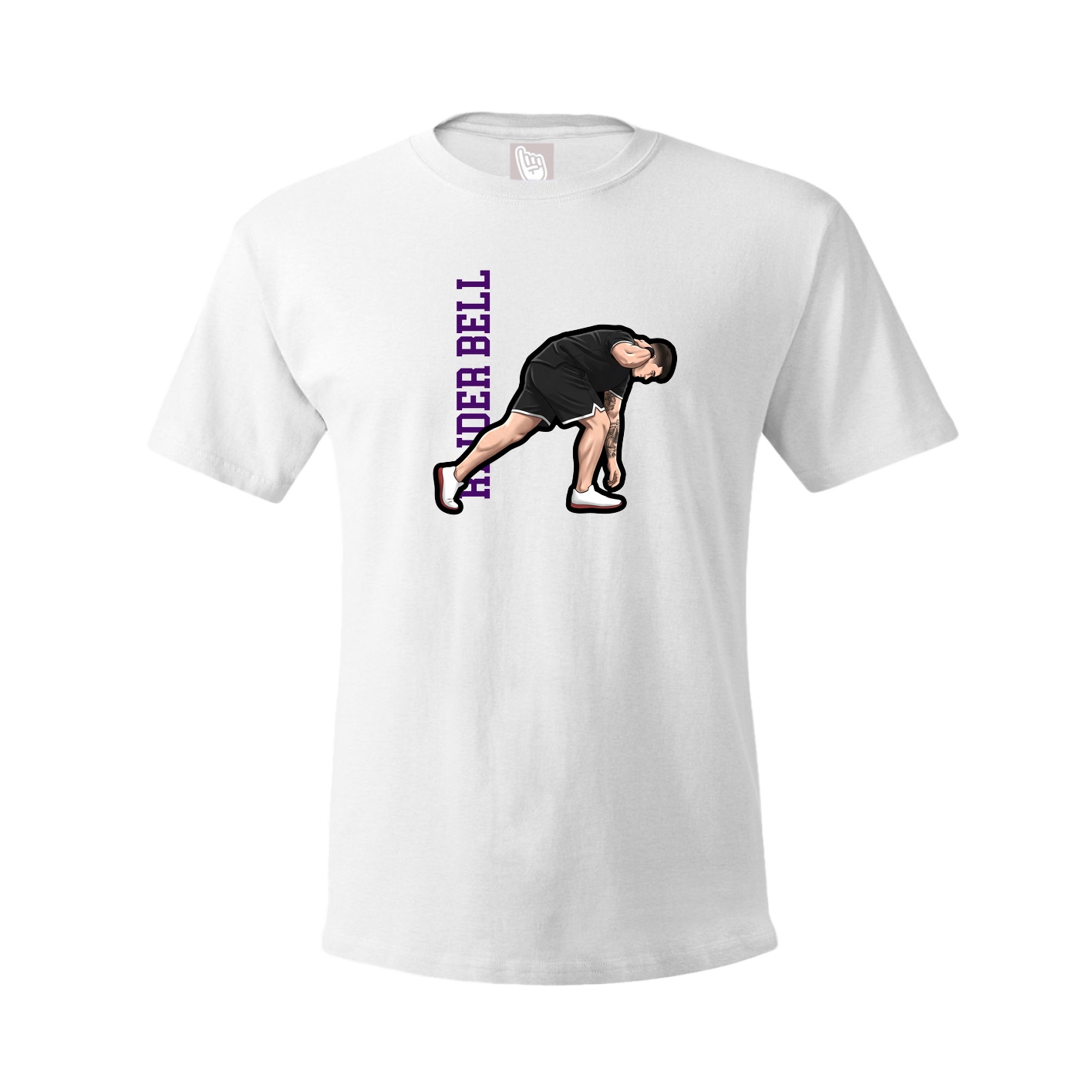 Tee — Name Vertical in White