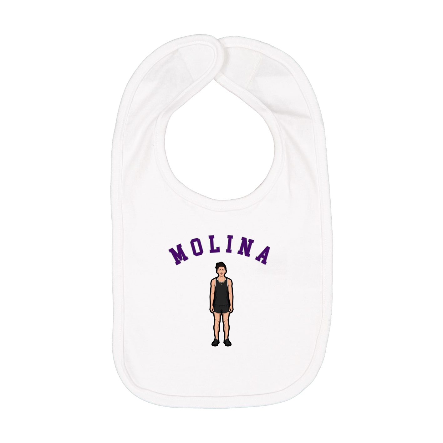 Infant Bib — Shirsey Arch in White