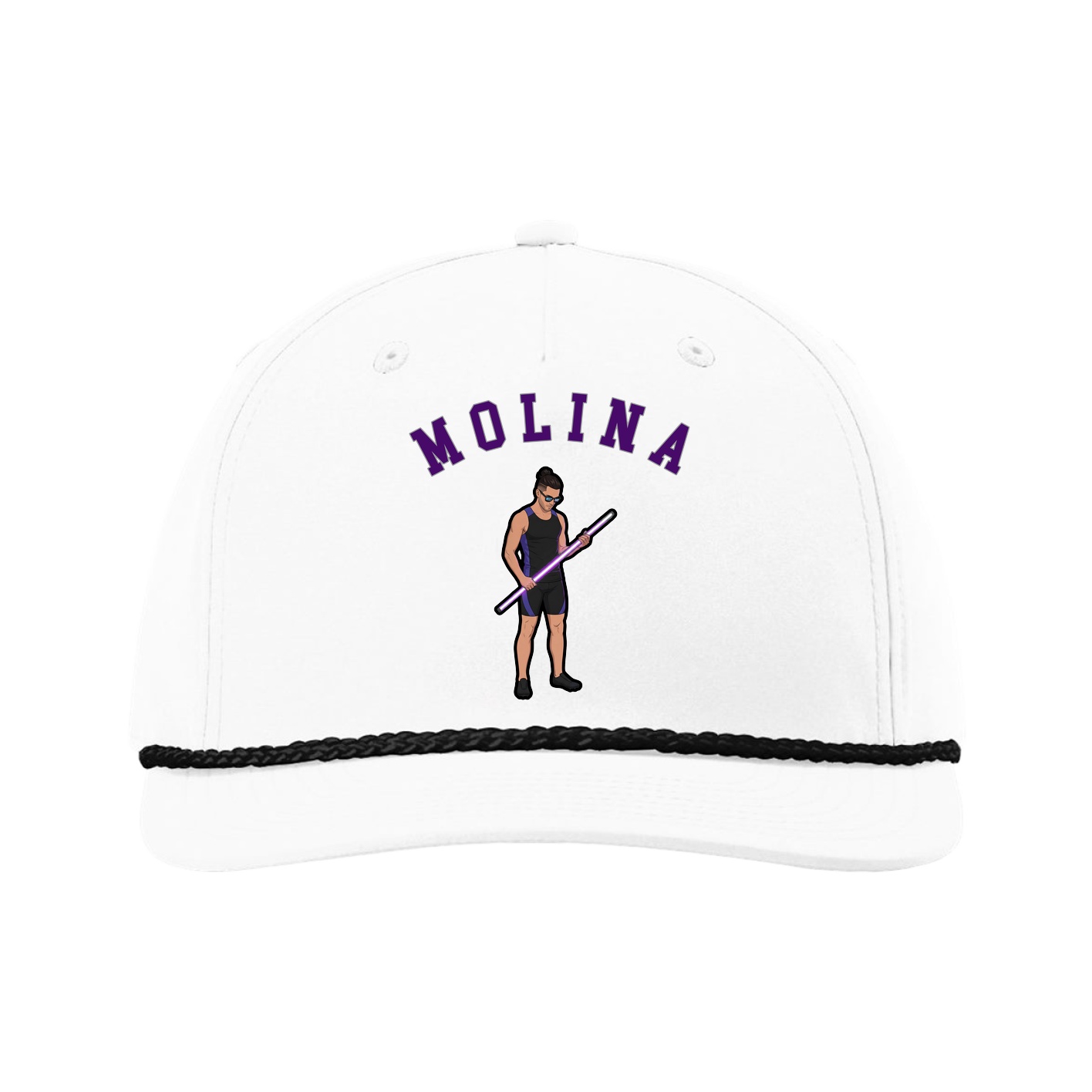 Five-Panel Classic Rope Cap — Shirsey Arch in White