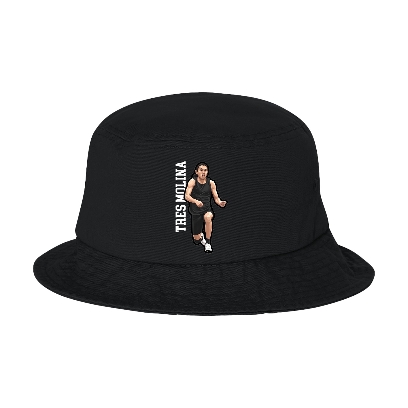 Bucket Cap — Name Vertical in Black