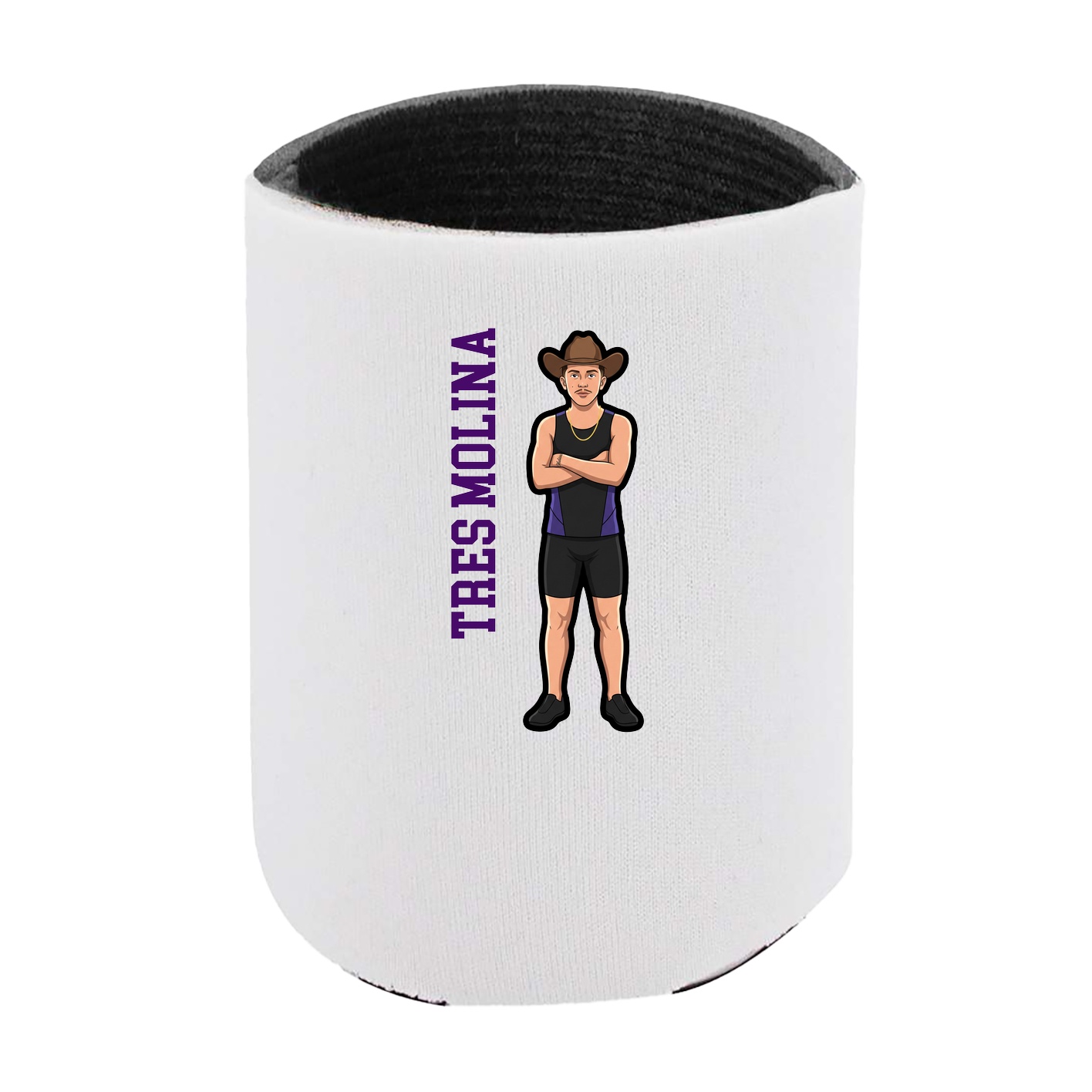 Can Holder — Name Vertical in White