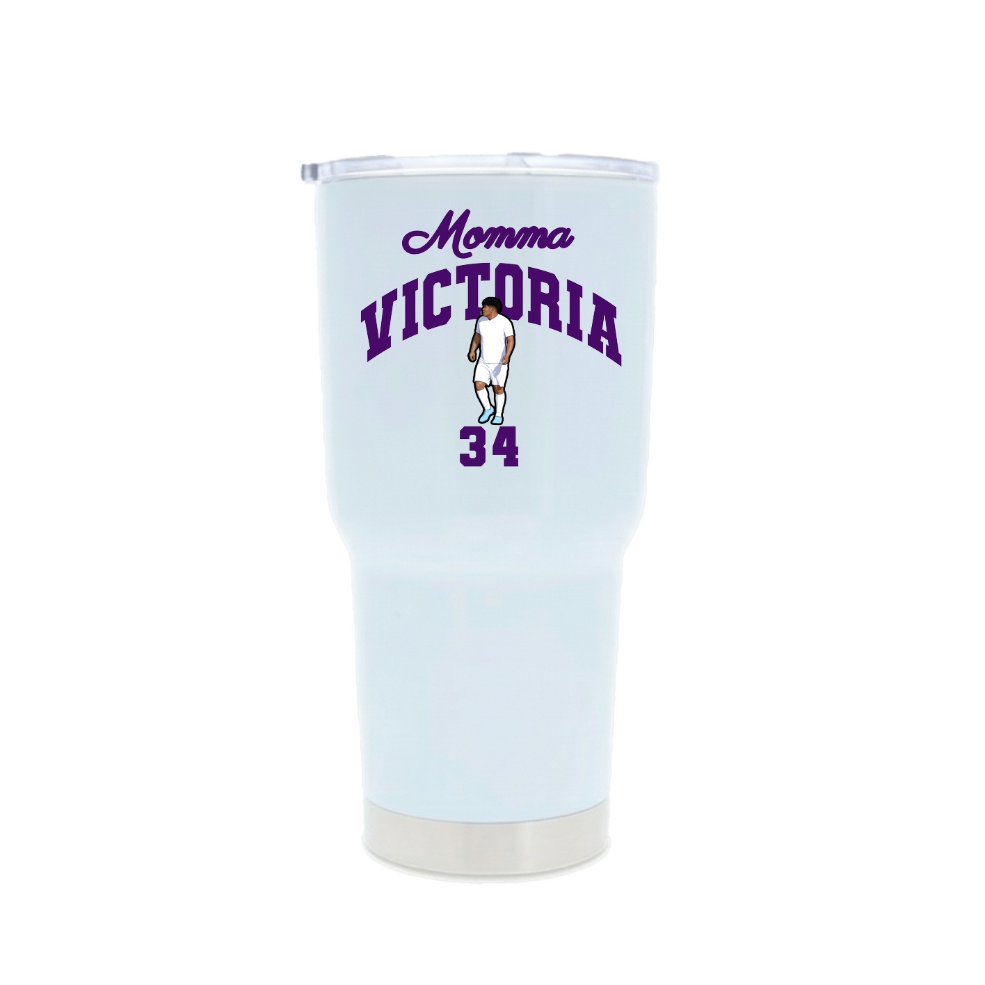 30oz Stainless Steel Tumbler — Mothers Day Arch in White
