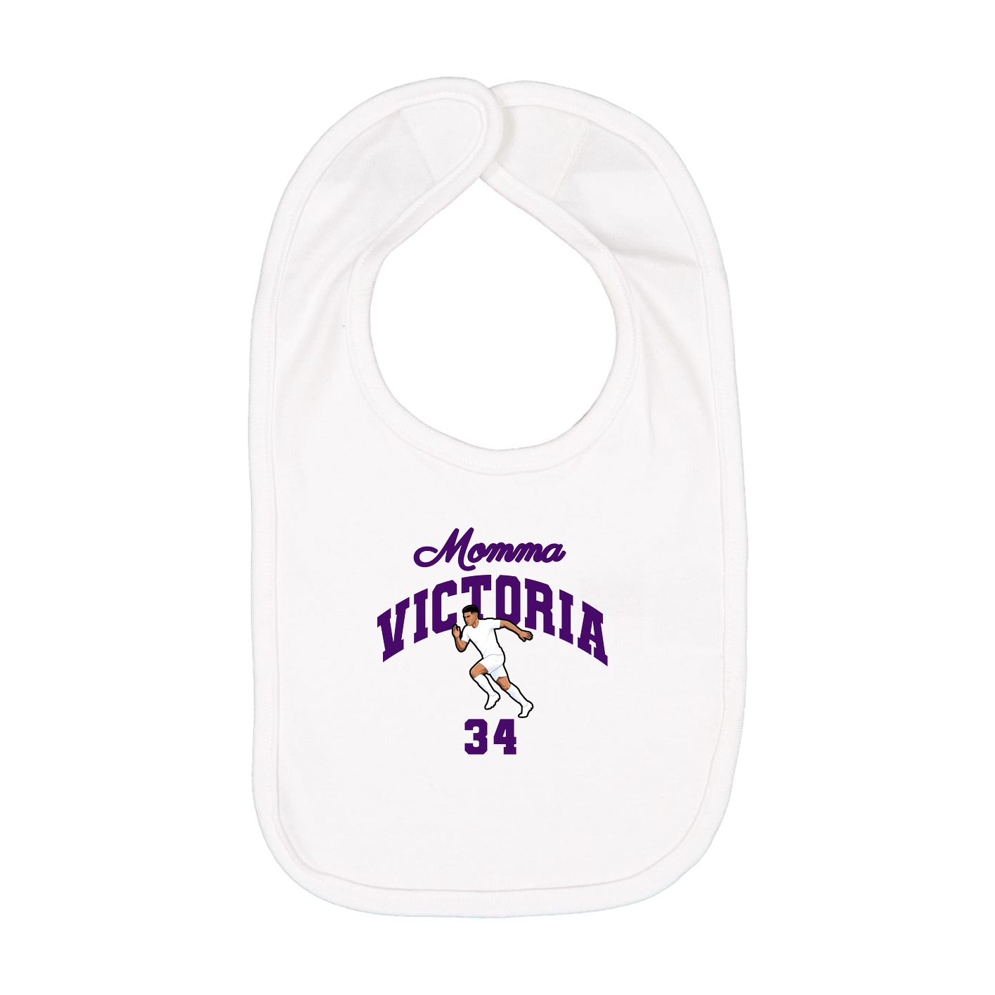 Infant Bib — Mothers Day Arch in White