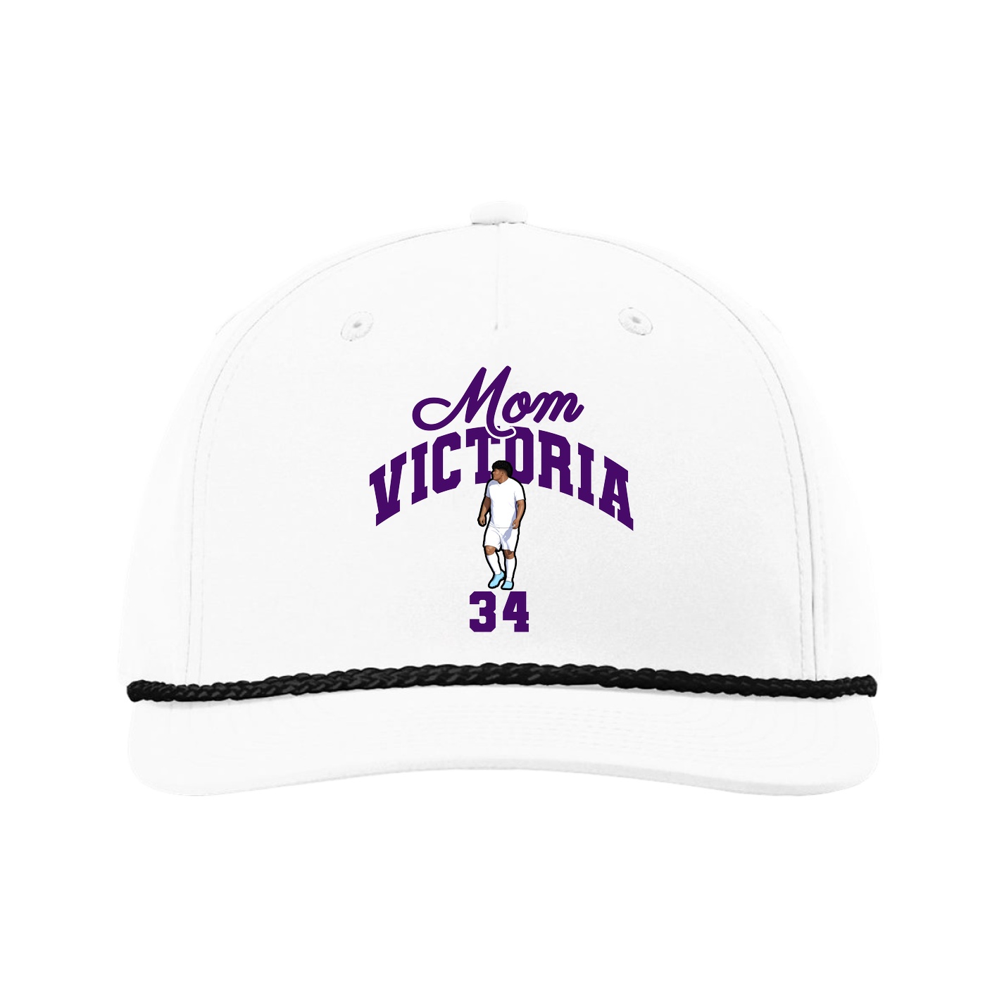 Five-Panel Classic Rope Cap — Mothers Day Arch in White