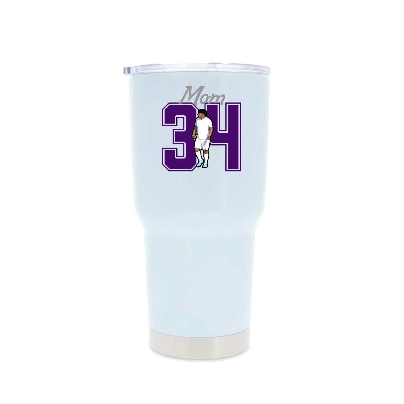 30oz Stainless Steel Tumbler — Mothers Day Shirsey in White