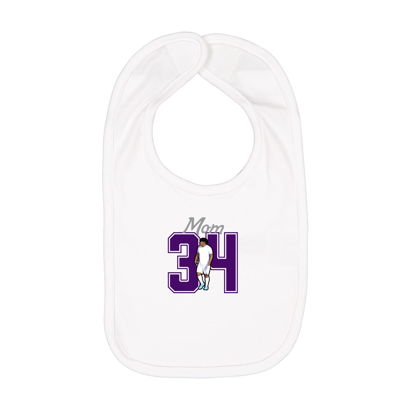 Infant Bib — Mothers Day Shirsey in White