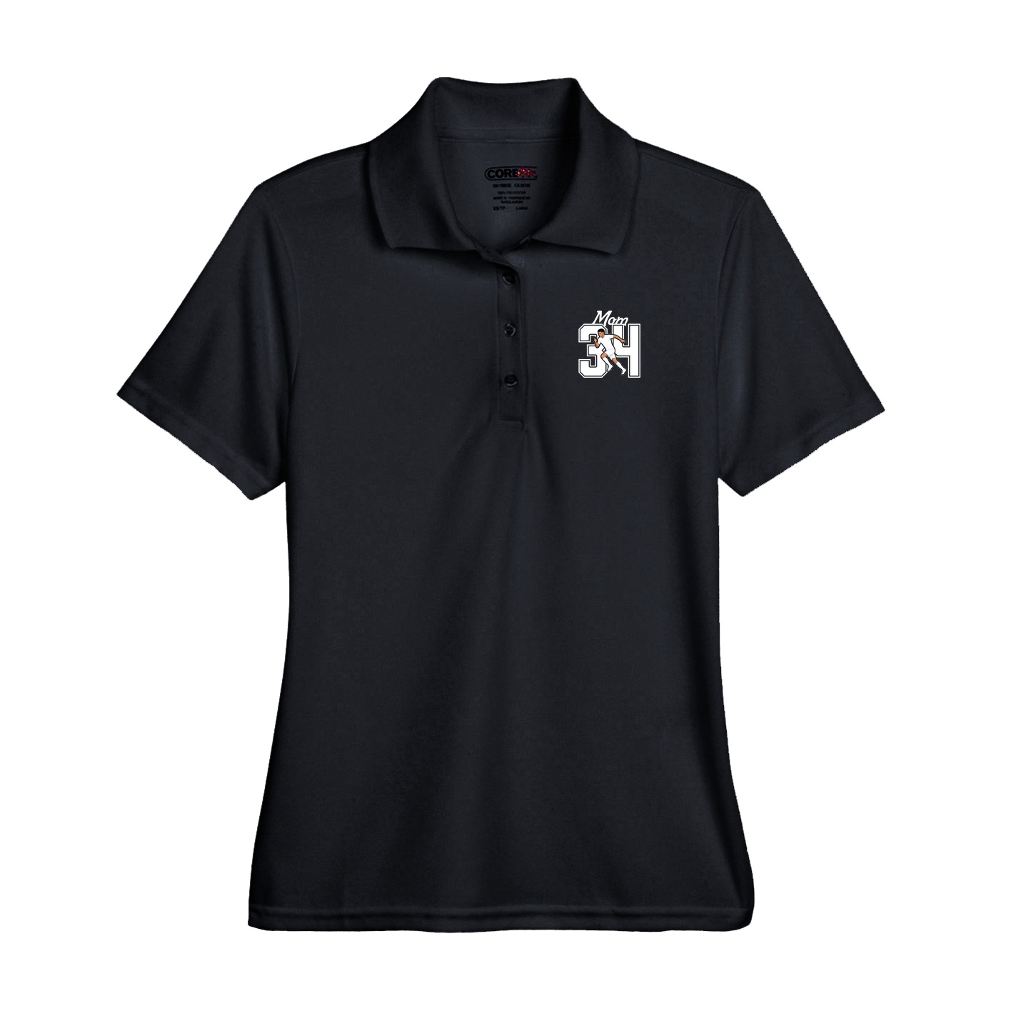 Performance Polo — Mothers Day Shirsey in Black