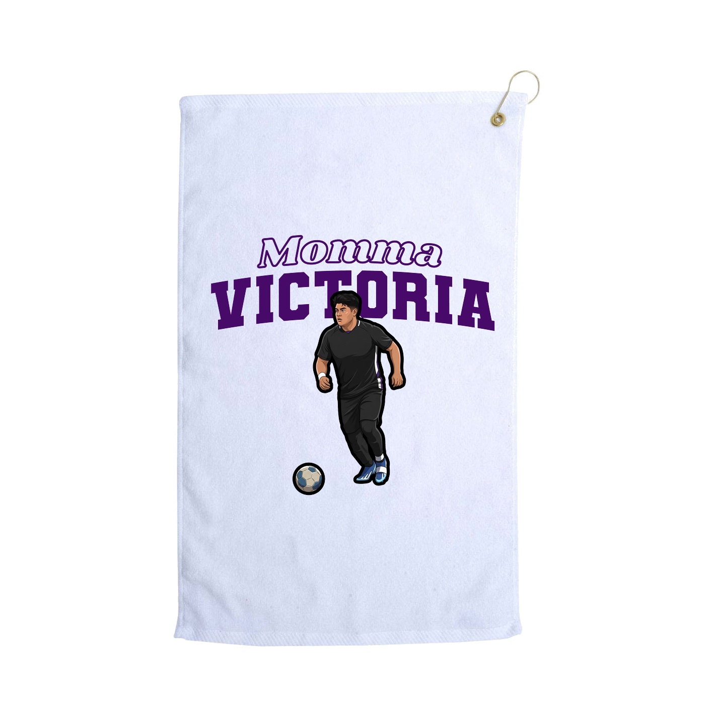 Golf Towel — Mothers Day Block in White