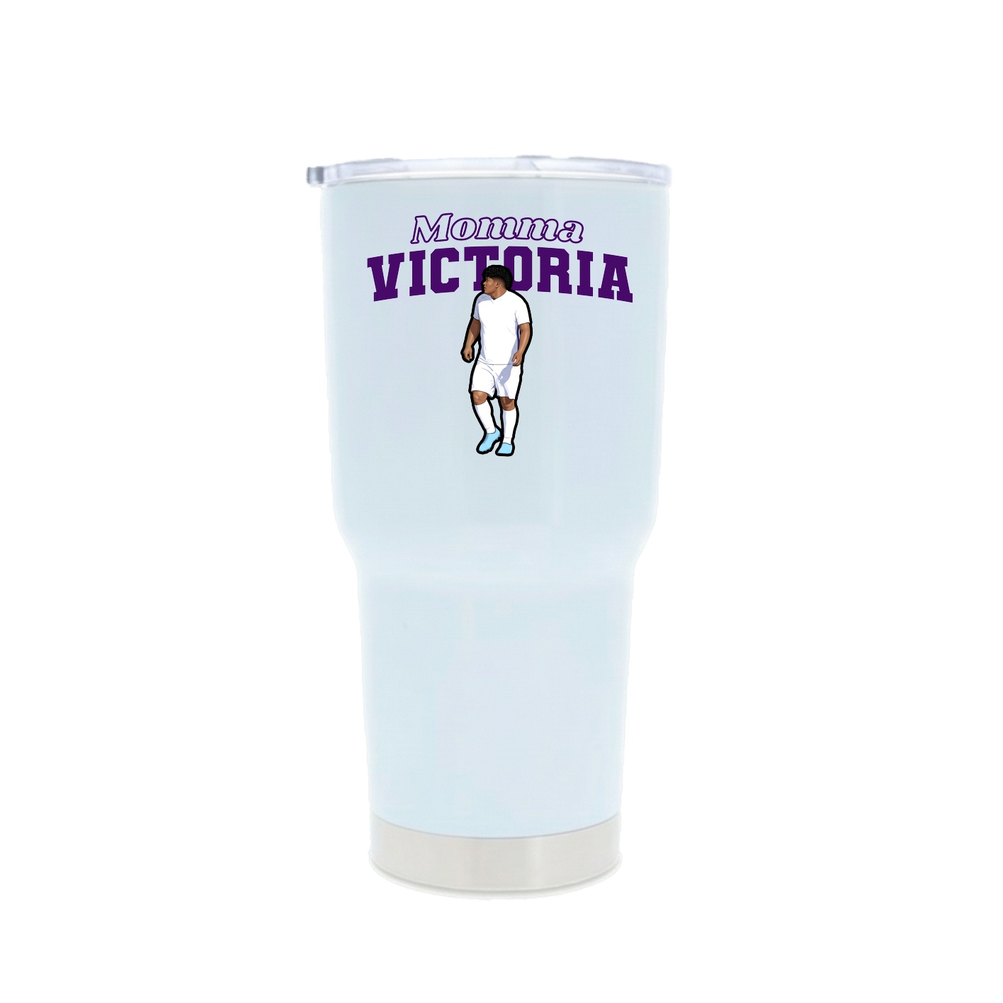 30oz Stainless Steel Tumbler — Mothers Day Block in White