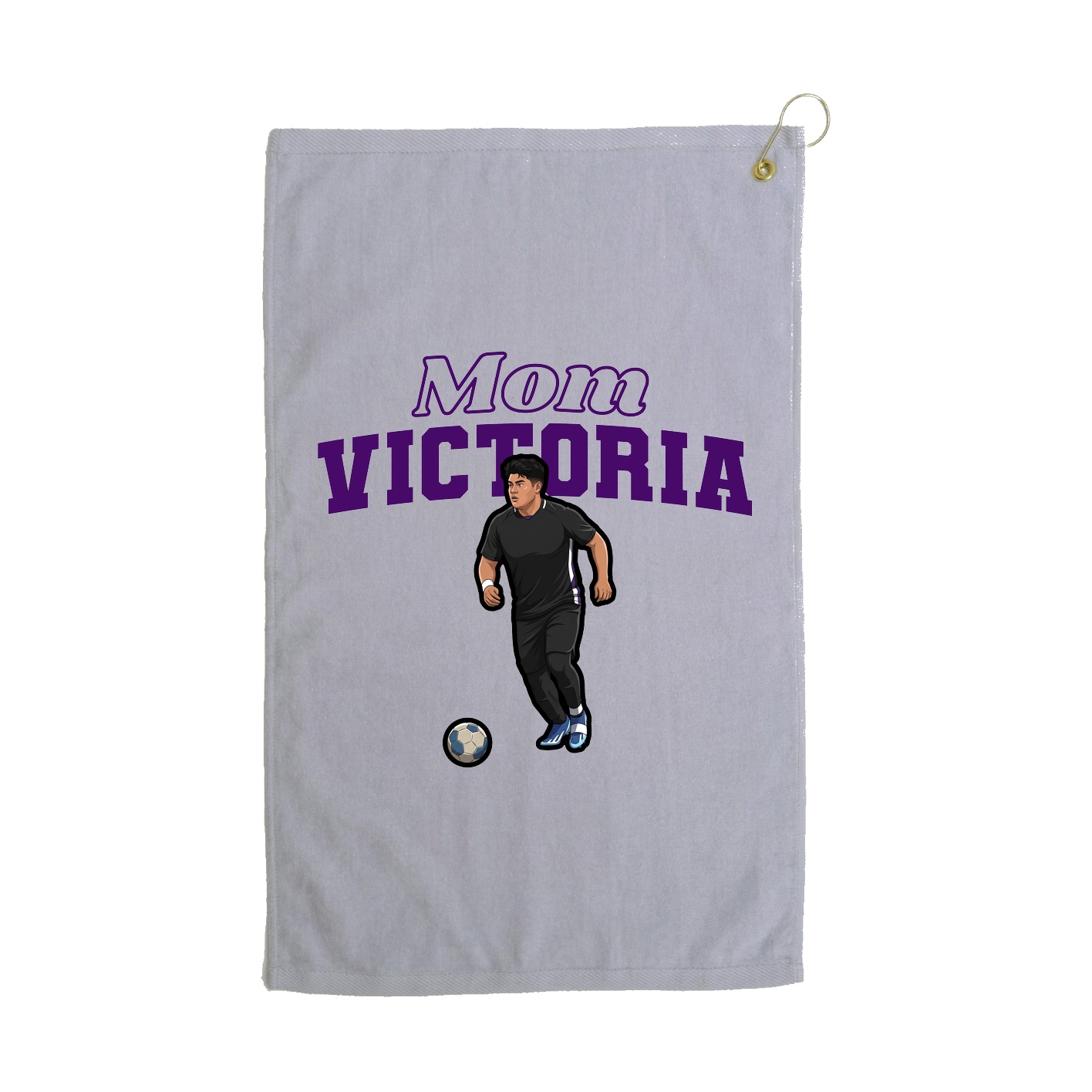 Golf Towel — Mothers Day Block in Grey