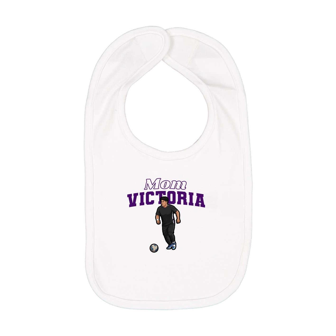 Infant Bib — Mothers Day Block in White
