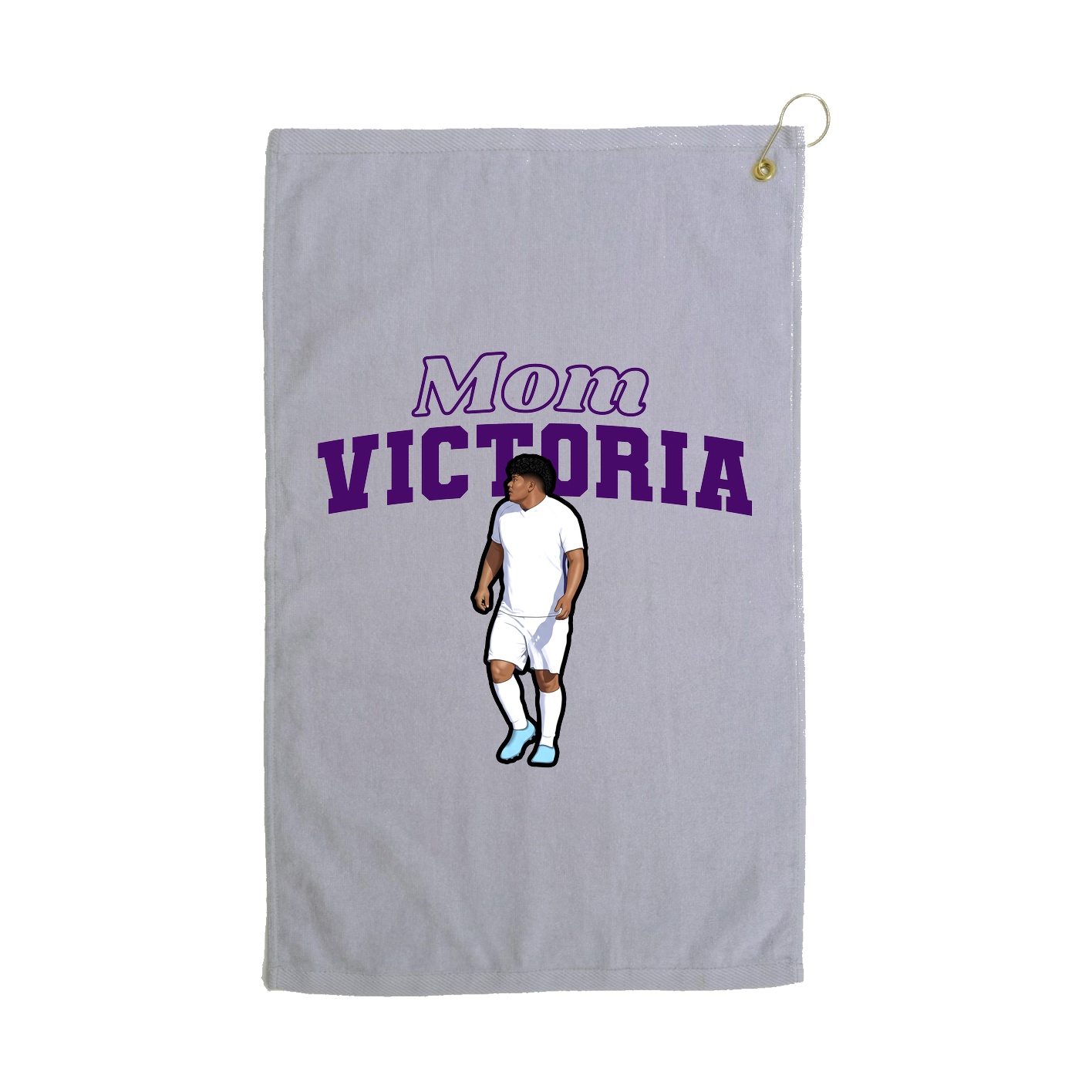Golf Towel — Mothers Day Block in Grey