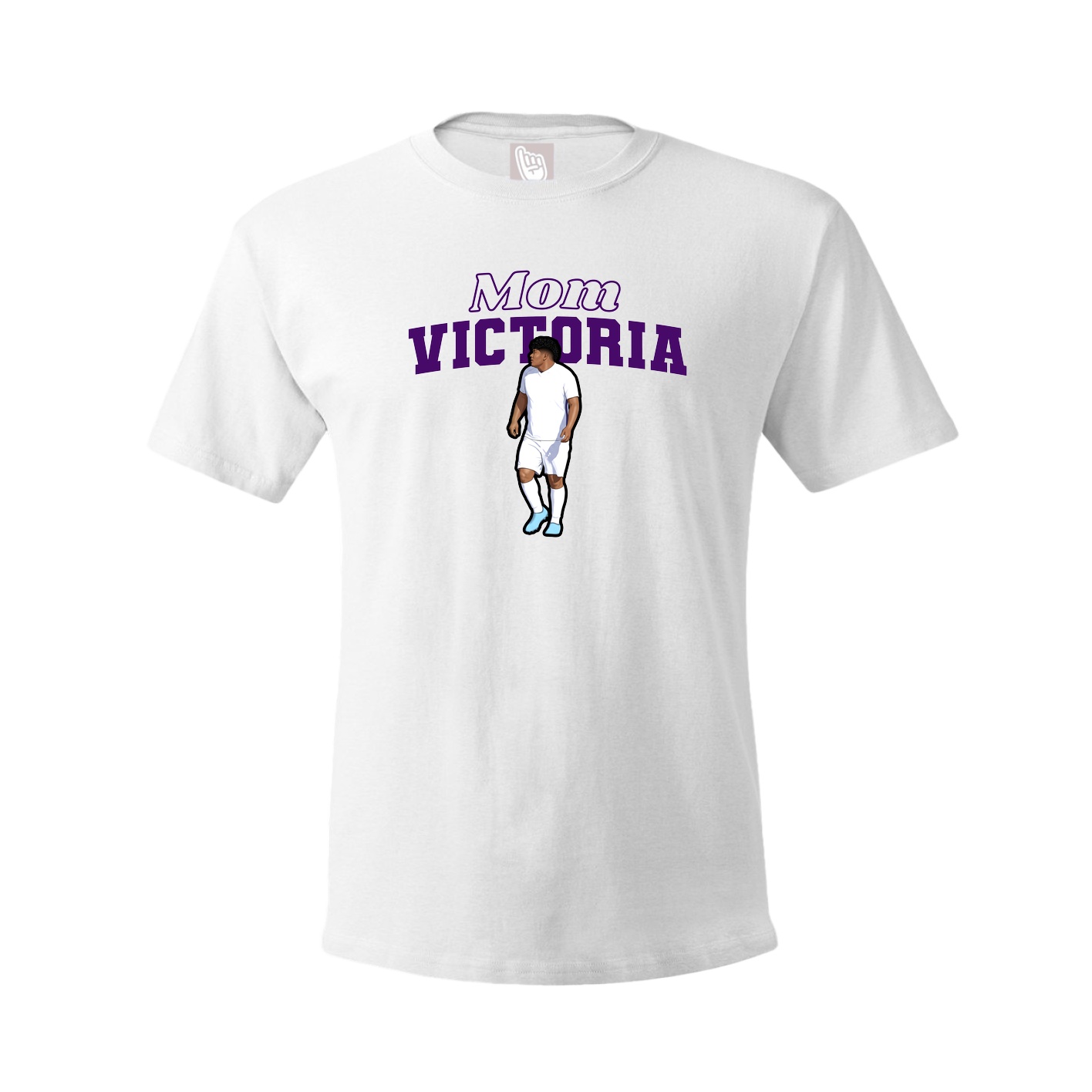 Youth Tee — Mothers Day Block in White