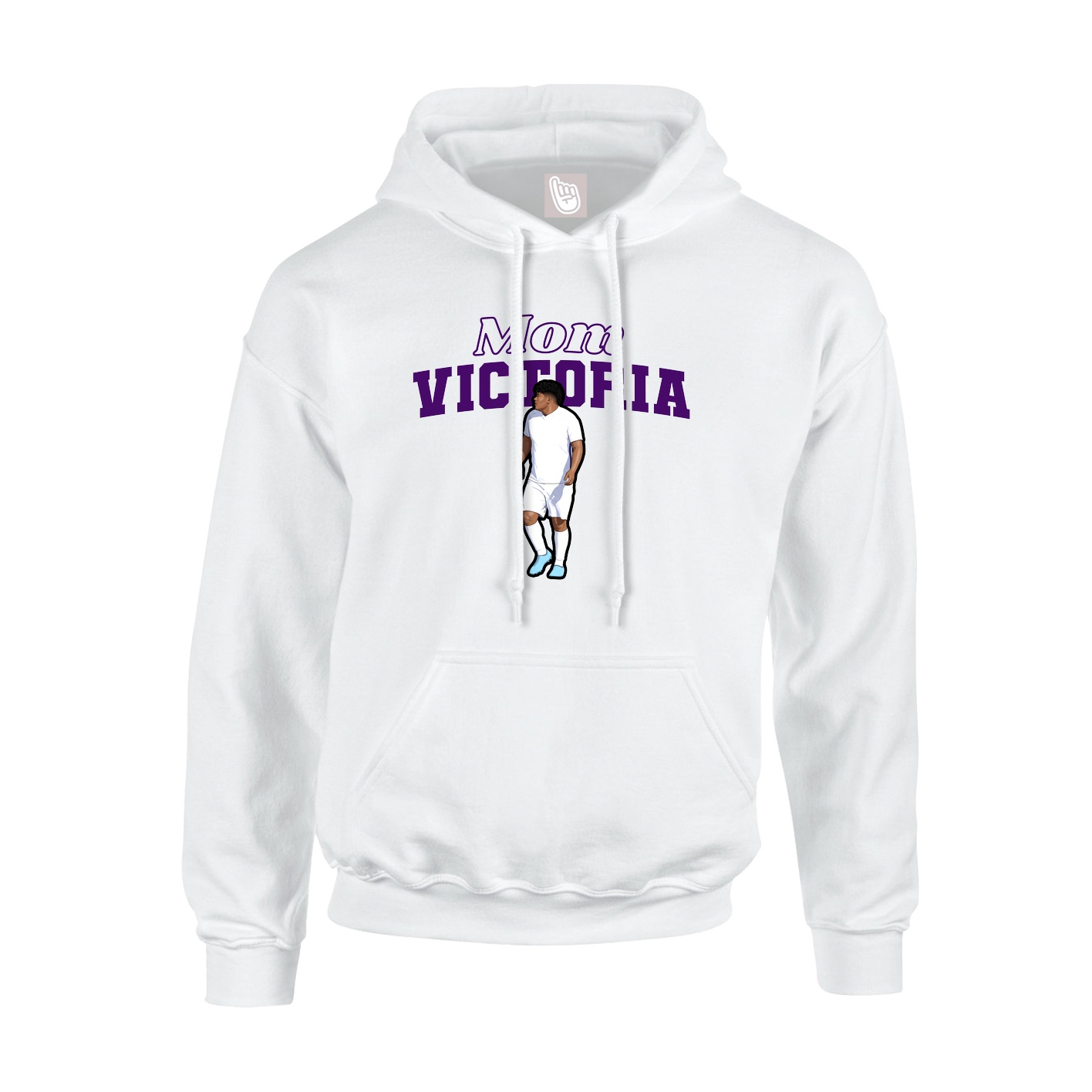 Hoodie — Mothers Day Block in White