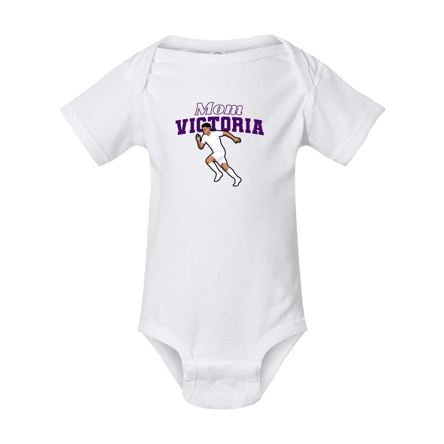 Baby Onesie — Mothers Day Block in White
