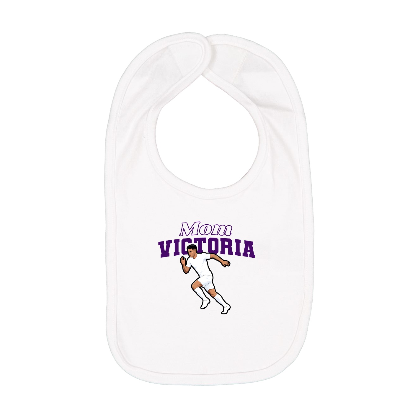 Infant Bib — Mothers Day Block in White