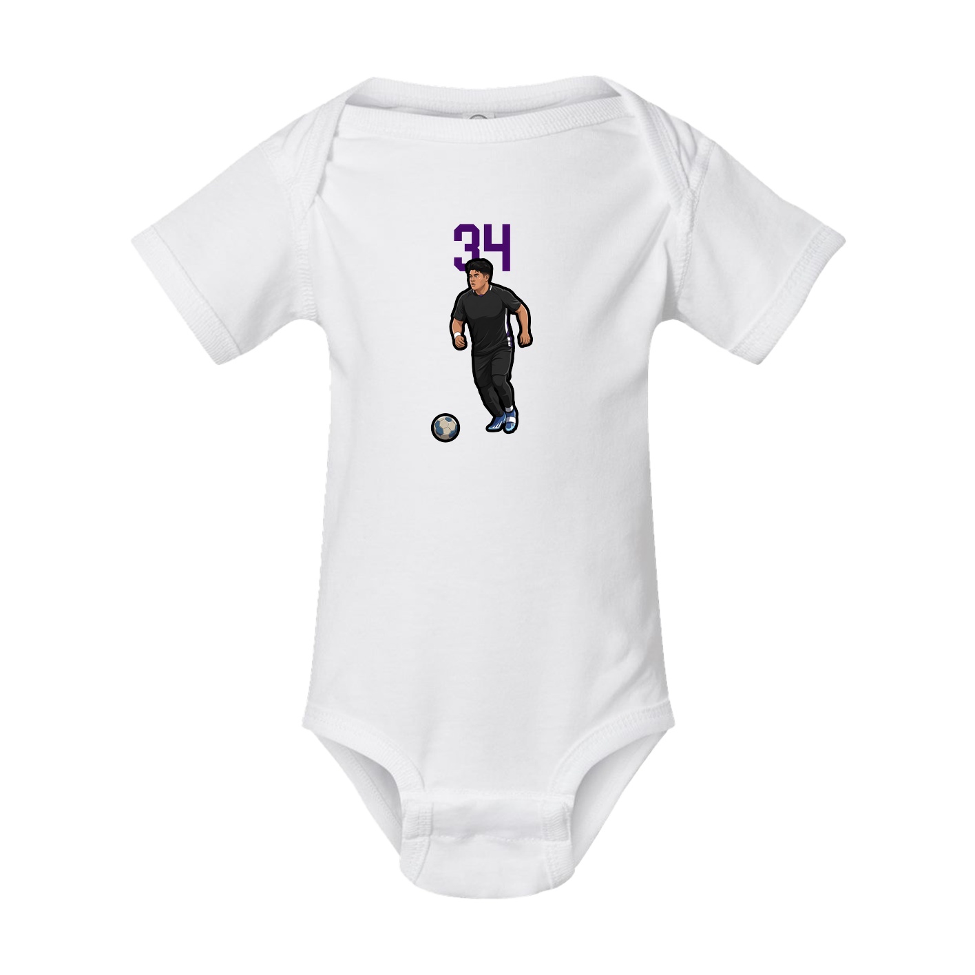Baby Onesie — Number Top in White