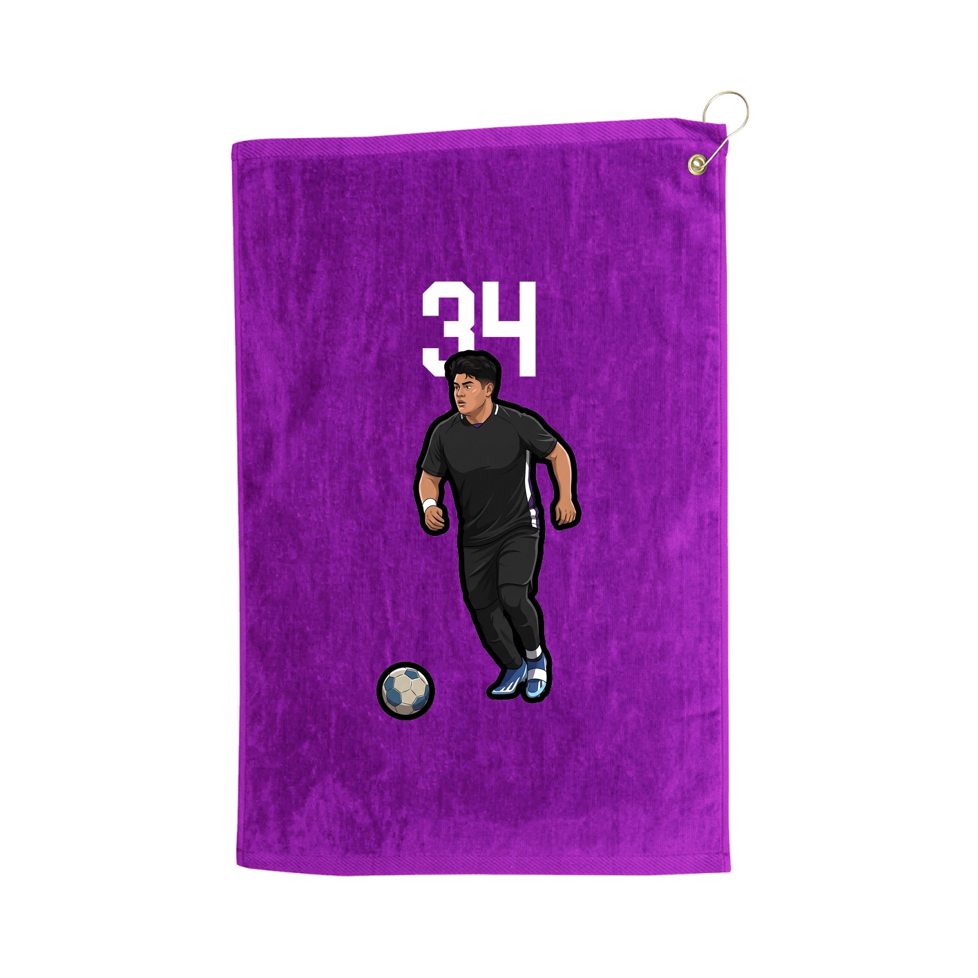 Golf Towel — Number Top in Purple