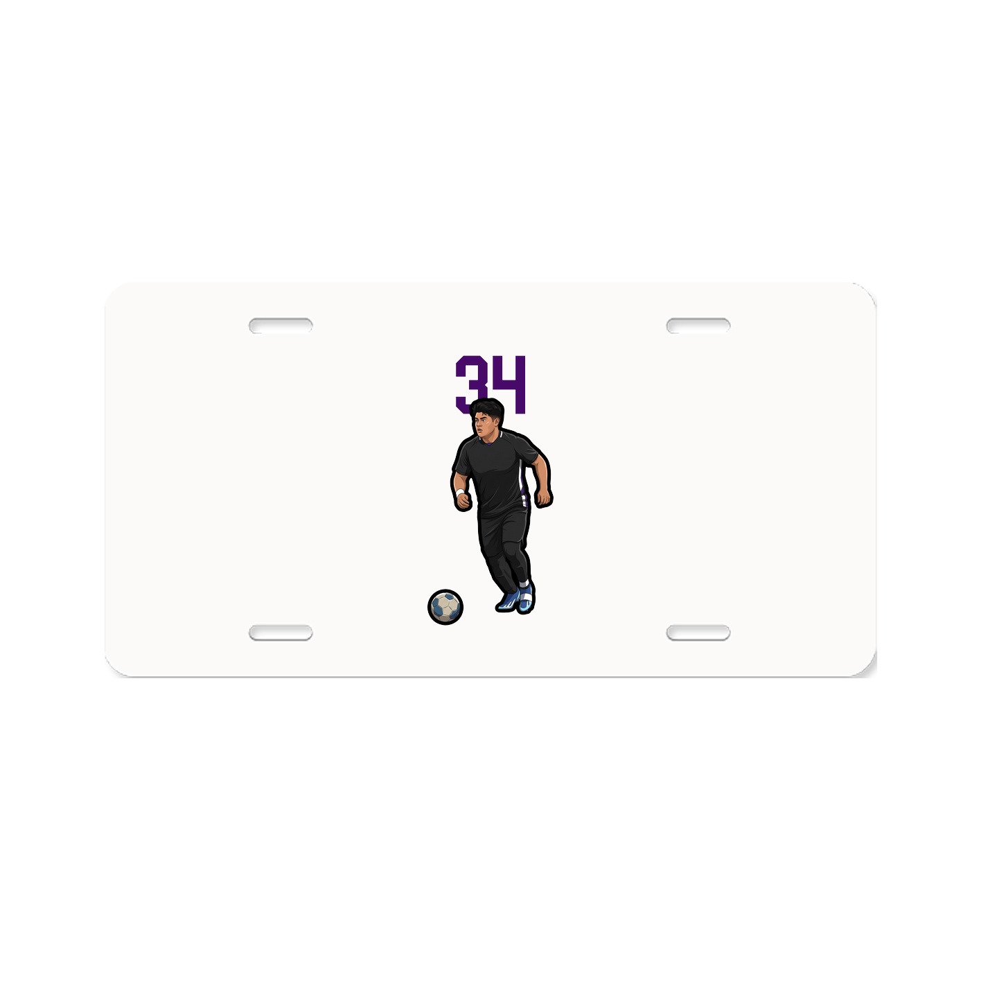 License Plate — Number Top in Classic