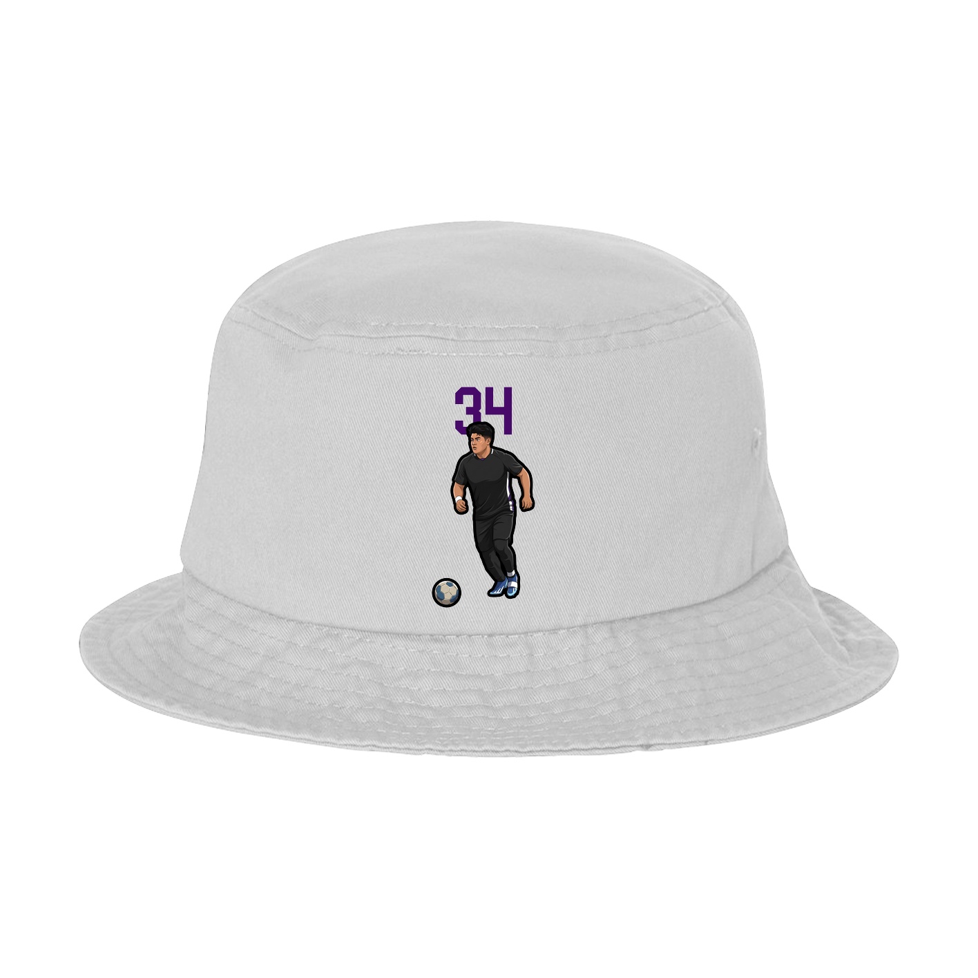 Bucket Cap — Number Top in White
