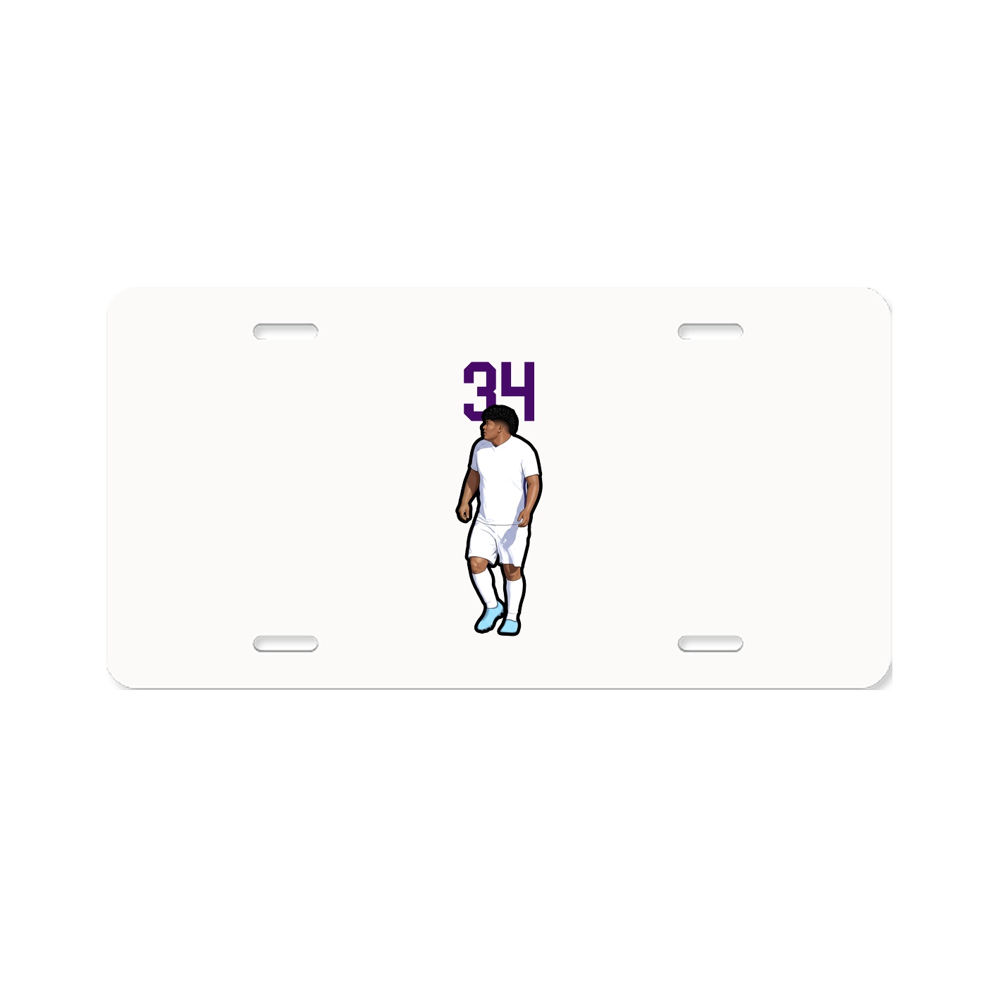 License Plate — Number Top in Classic