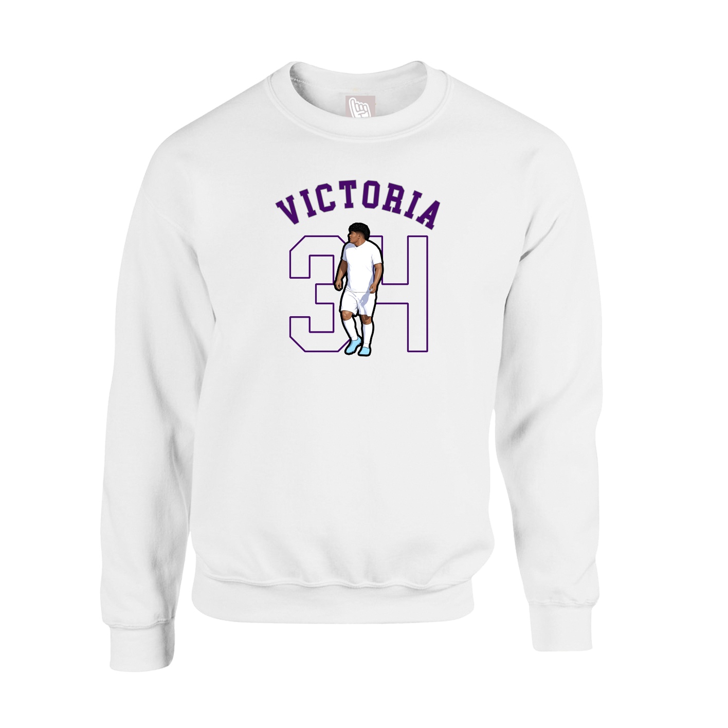Fleece Crew — Shirsey Arch in White