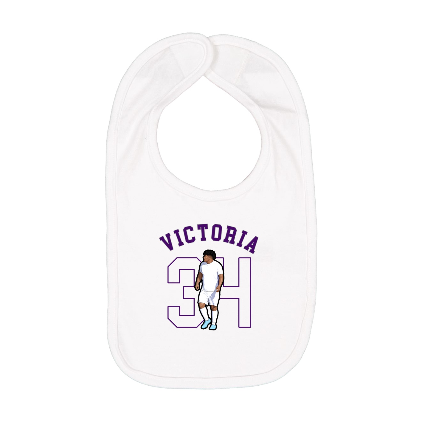 Infant Bib — Shirsey Arch in White
