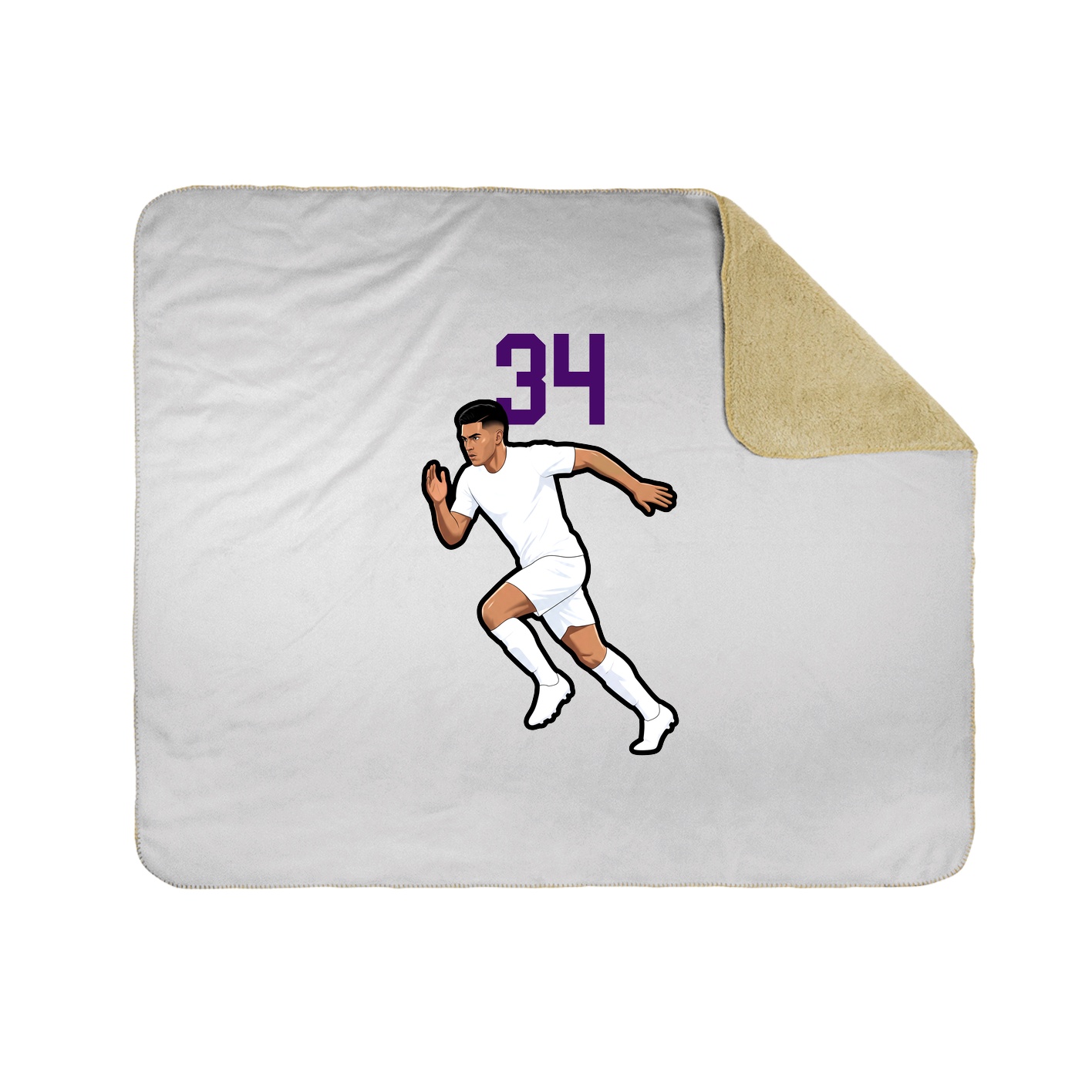 Throw Blanket — Number Top in White