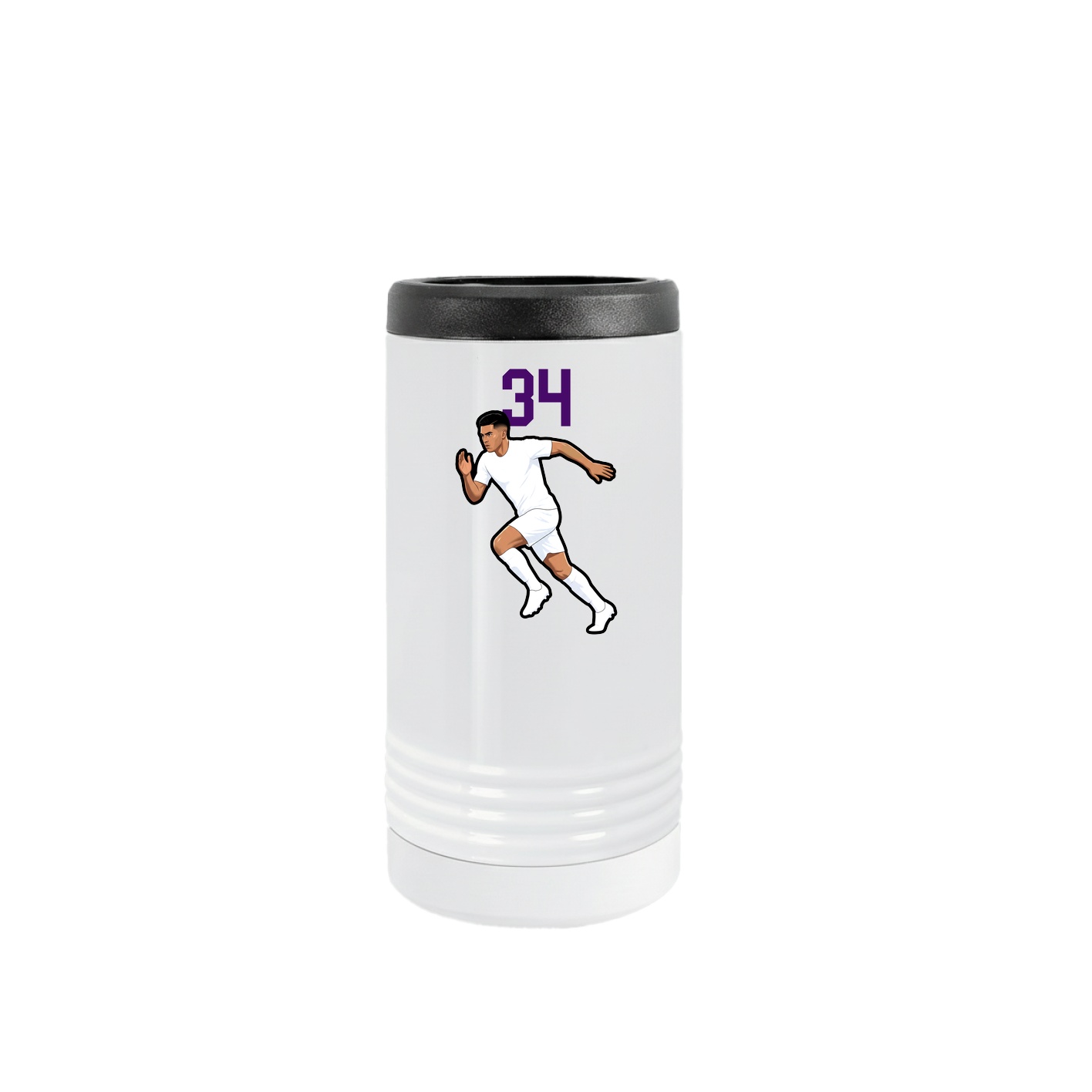 Slim Beverage Holder — Number Top in White