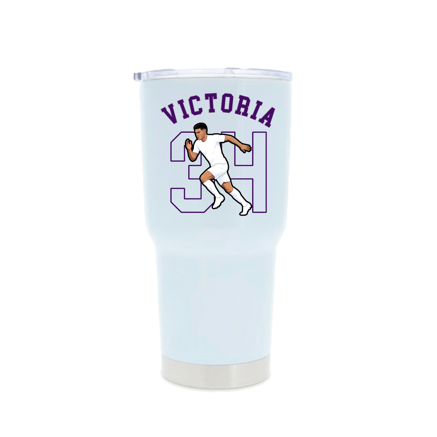 30oz Stainless Steel Tumbler — Shirsey Arch in White