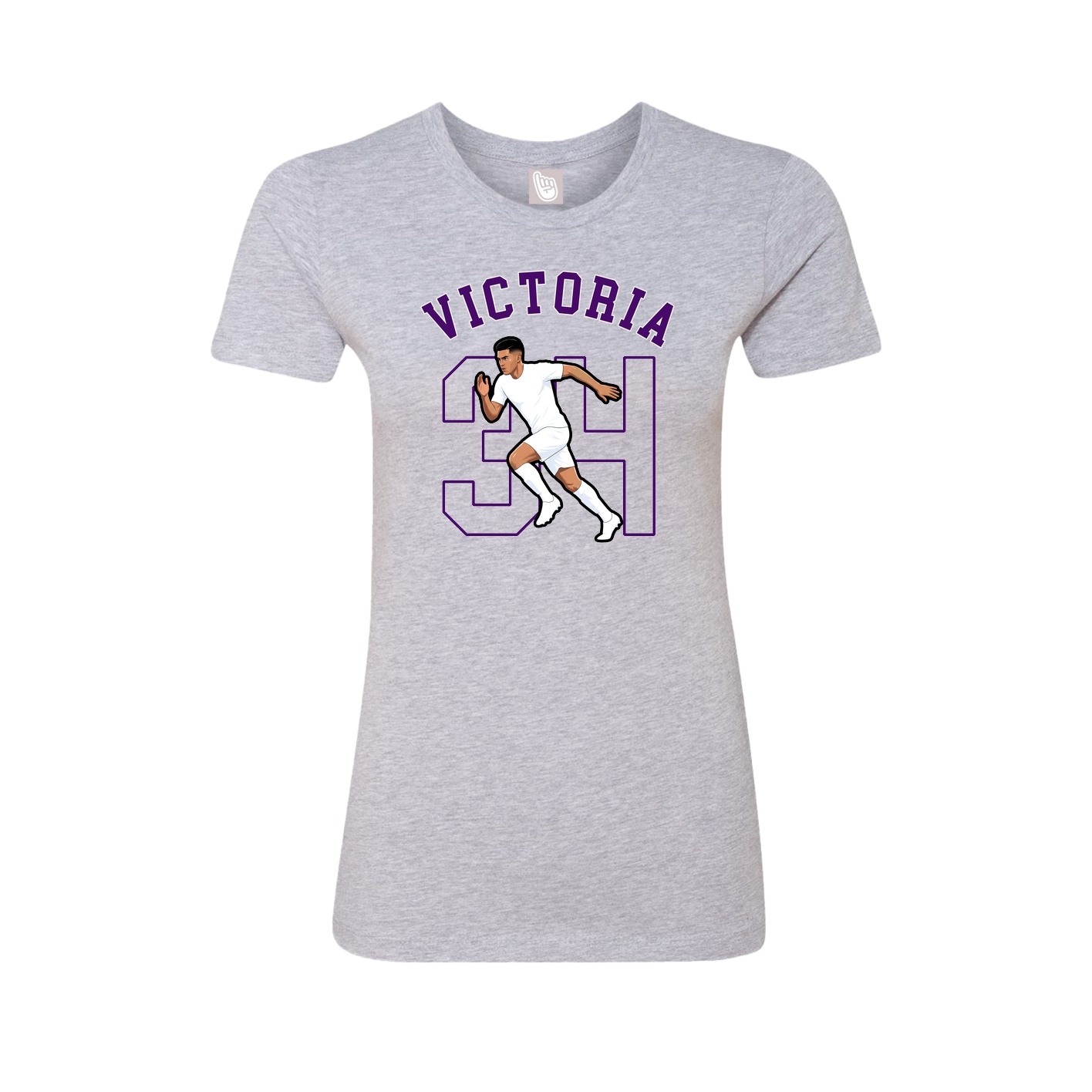 Fitted Women's Tee — Shirsey Arch in Grey