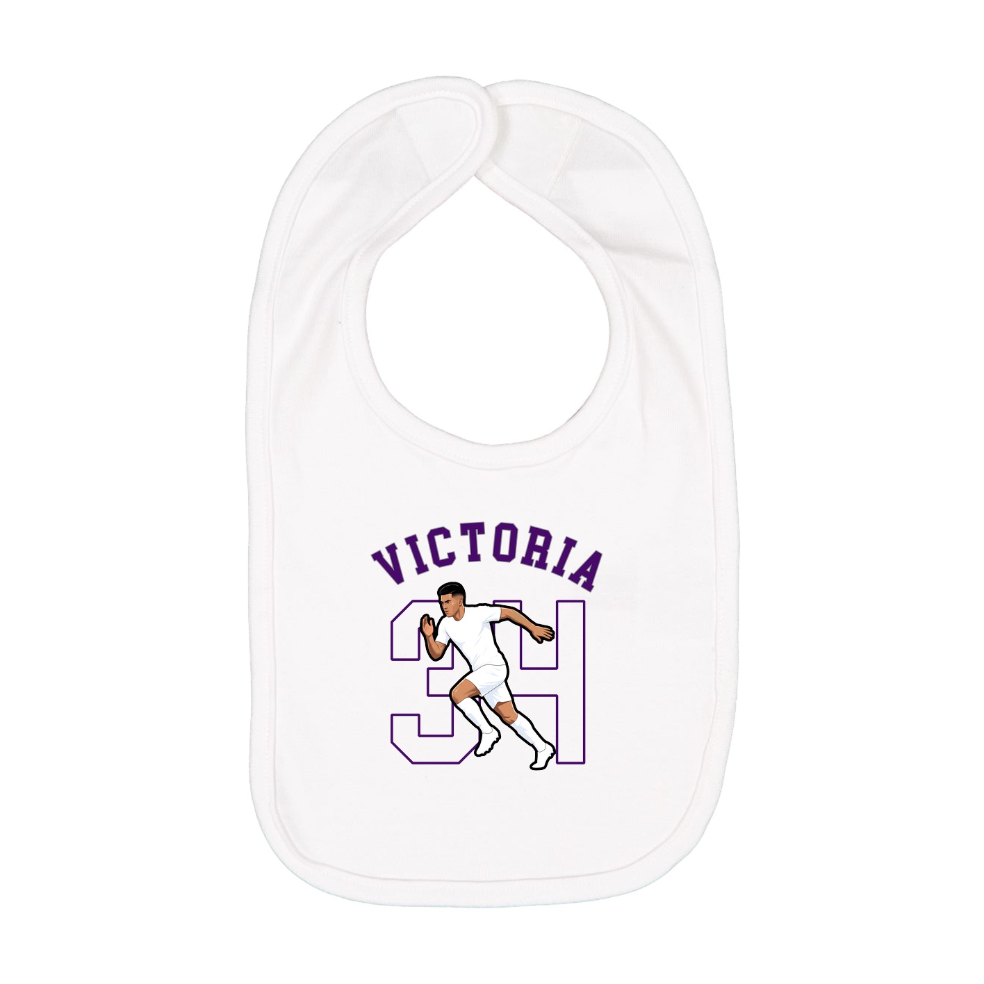 Infant Bib — Shirsey Arch in White
