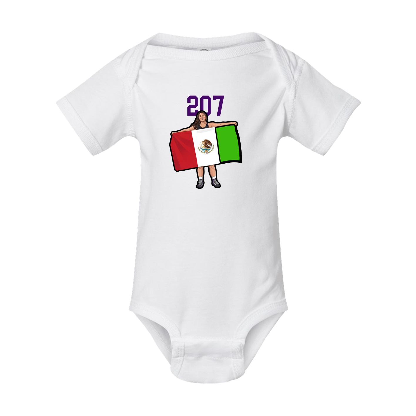 Baby Onesie — Number Top in White
